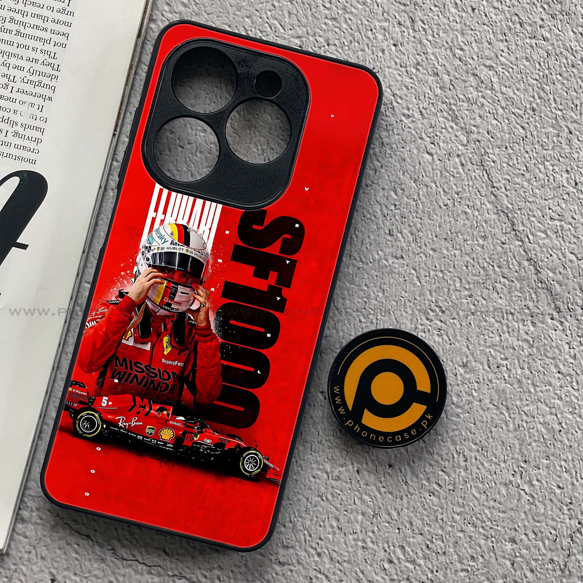 Infinix Smart 8 - Formula 1 Design Series - Premium Metal Printed soft Bumper shock Proof Case