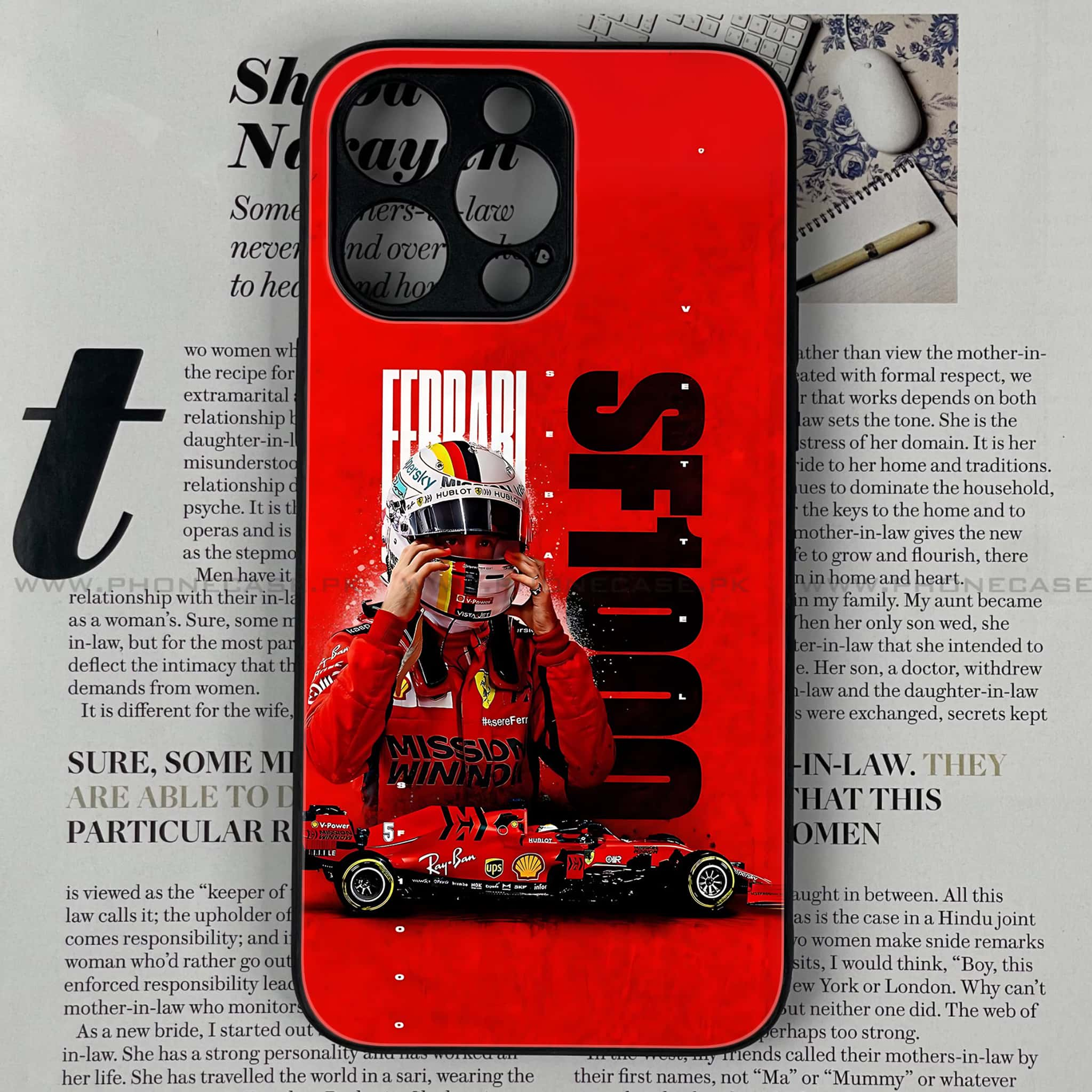 iPhone 16 Pro Max - Formula 1 Design - Premium Printed Glass soft Bumper shock Proof Case