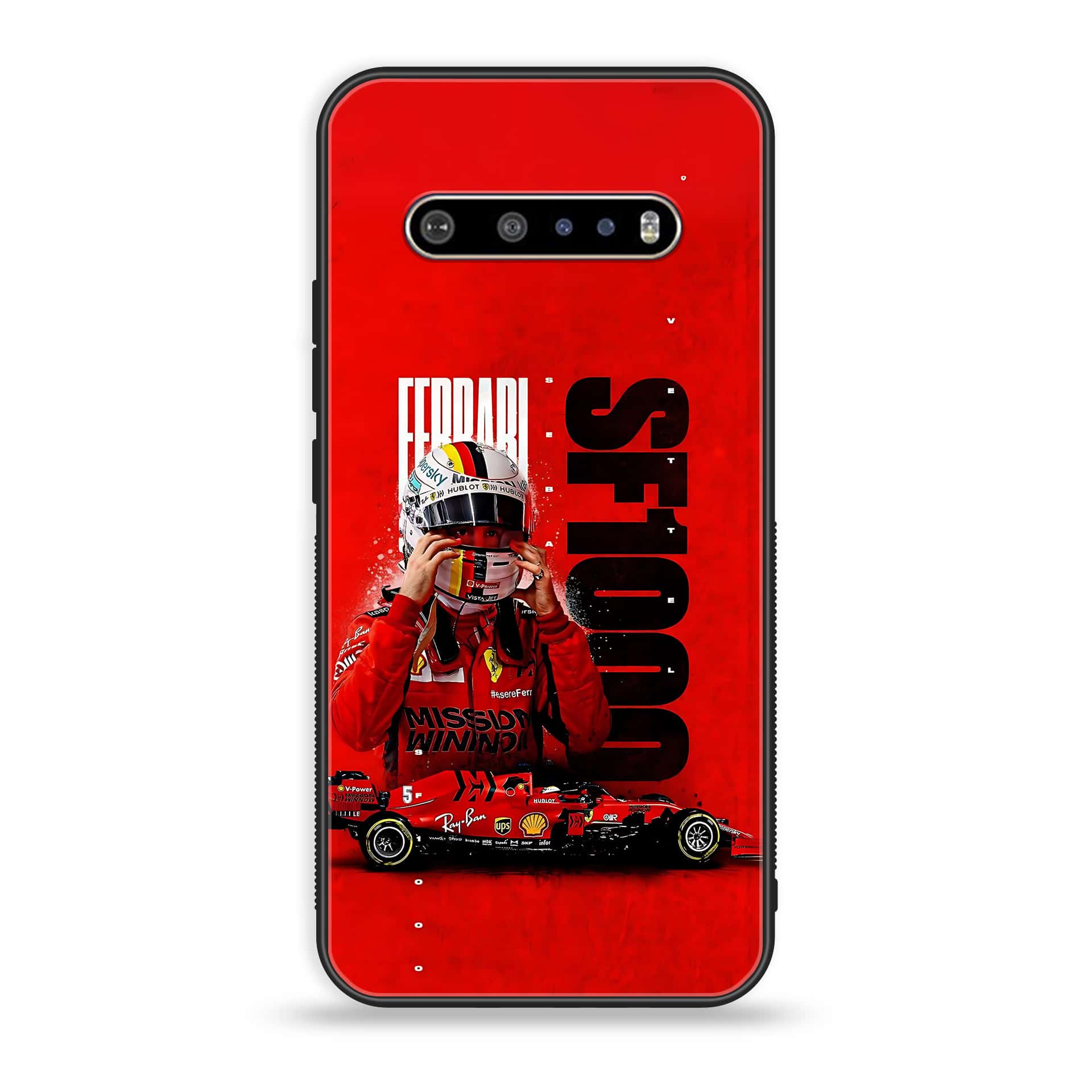 LG V60 Formula 1 Design Series Premium Printed Glass soft Bumper shock Proof Case