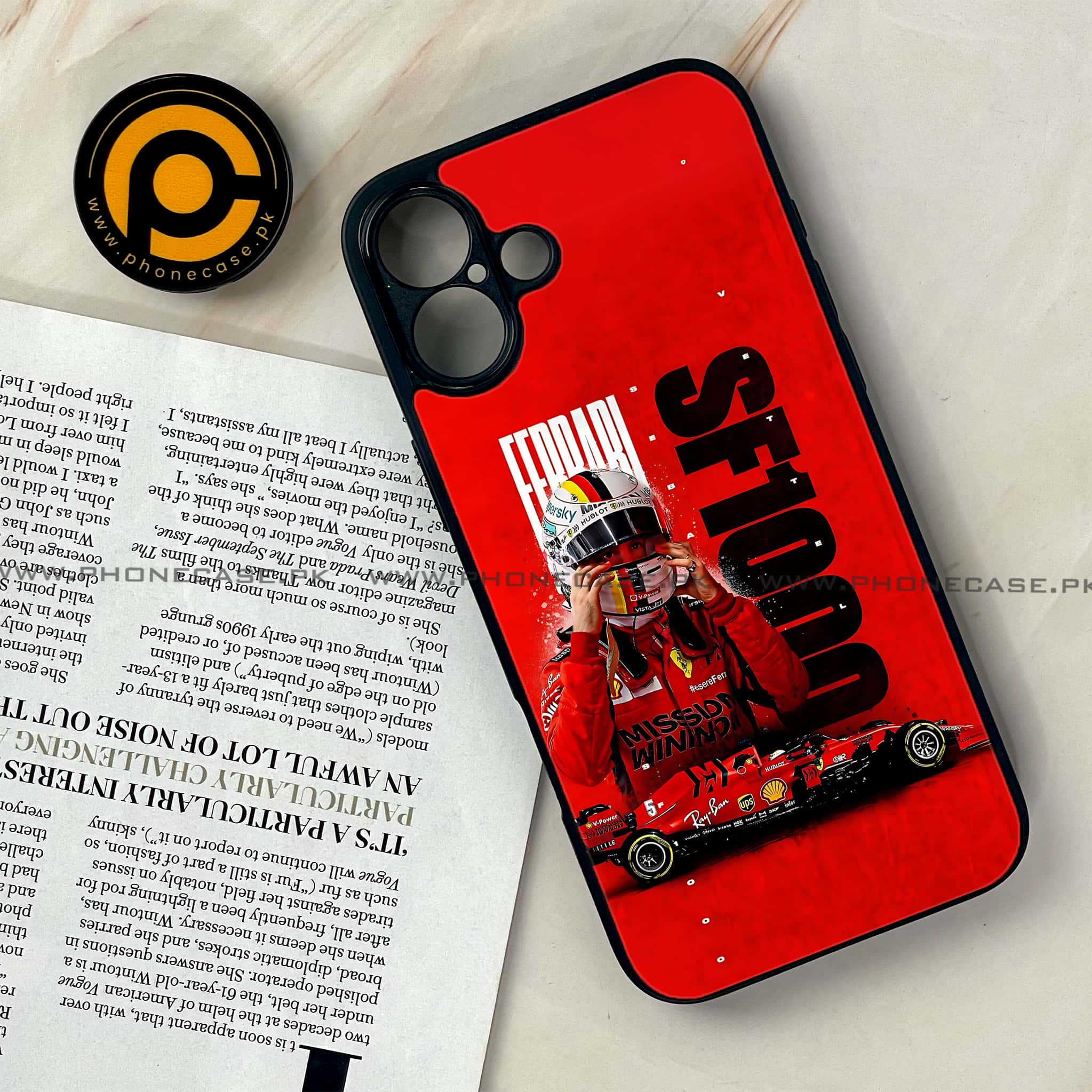 iPhone 16 Plus - Formula 1 Design - Premium Printed Glass soft Bumper shock Proof Case