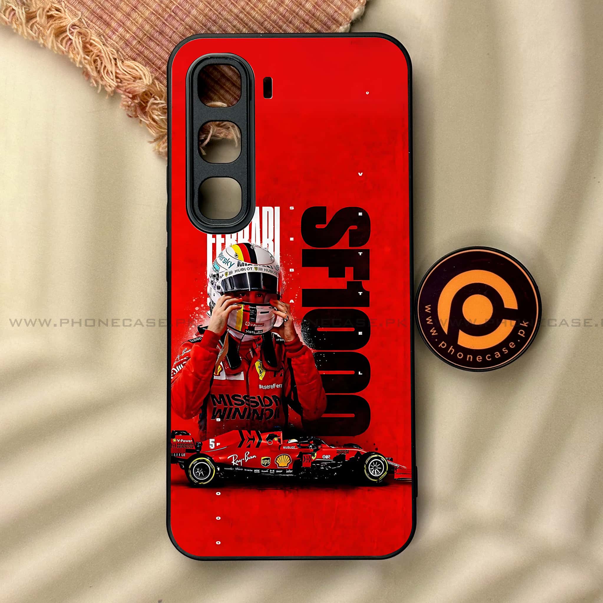 Infinix Hot 60 Pro - Formula 1 Design Series - Premium Metal Printed soft Bumper shock Proof Case