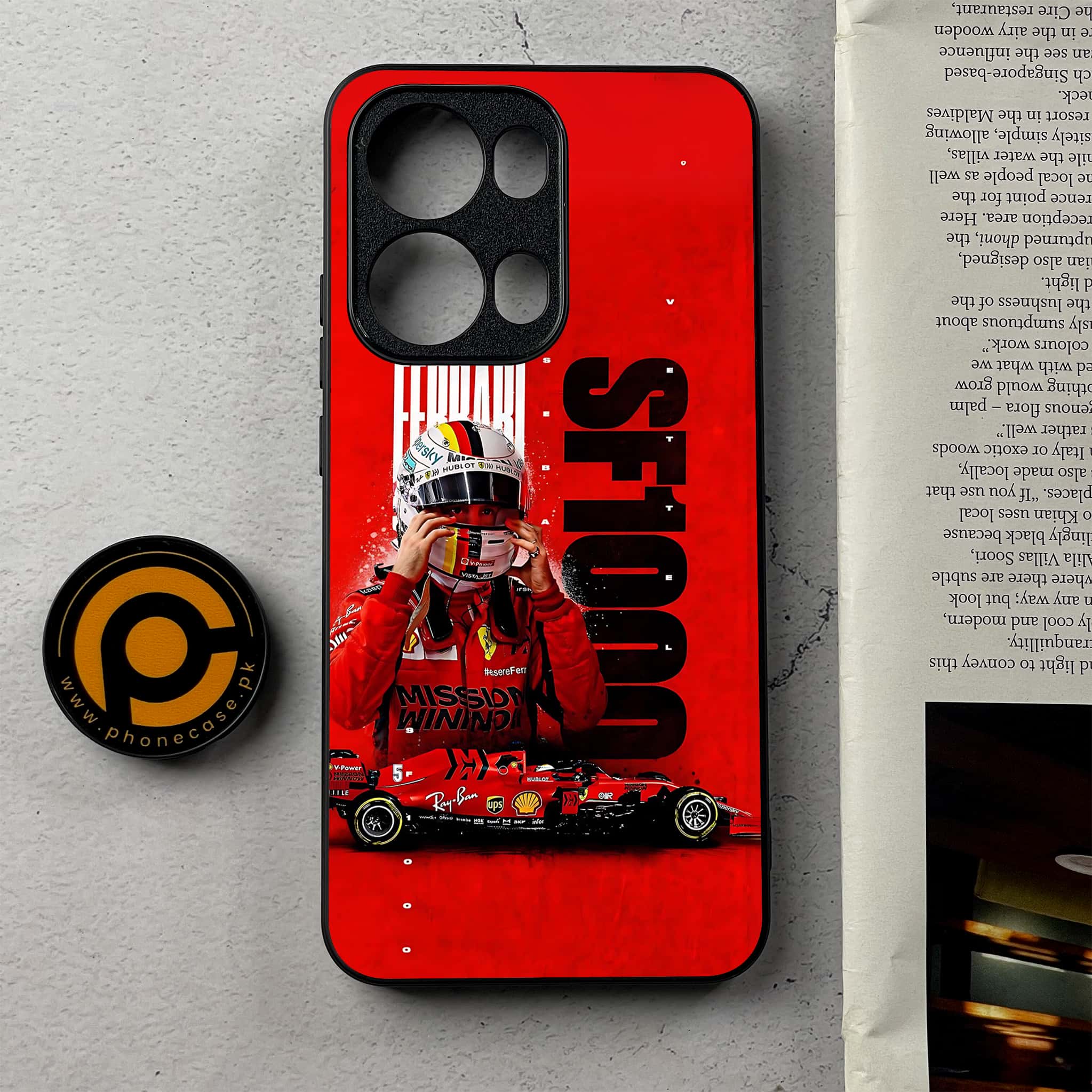 Oppo Reno 13 Pro - Formula 1 Design - Premium Metal Printed Soft Bumper Shockproof Case