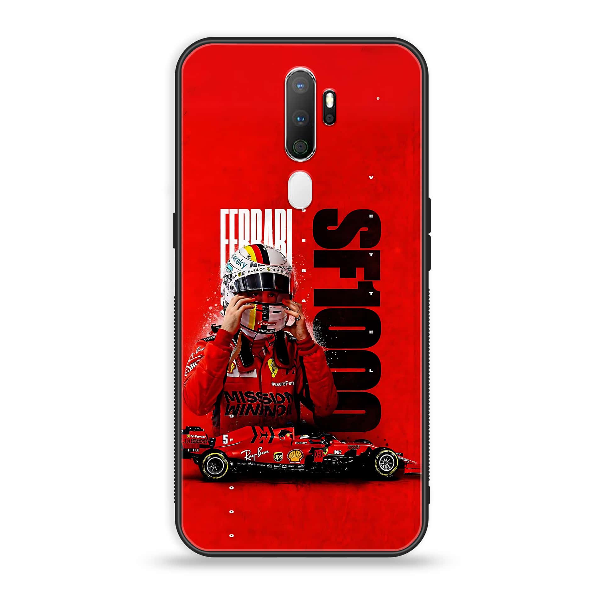 Oppo A5 2020 - Formula 1 Design Series - Premium Printed Glass soft Bumper shock Proof Case