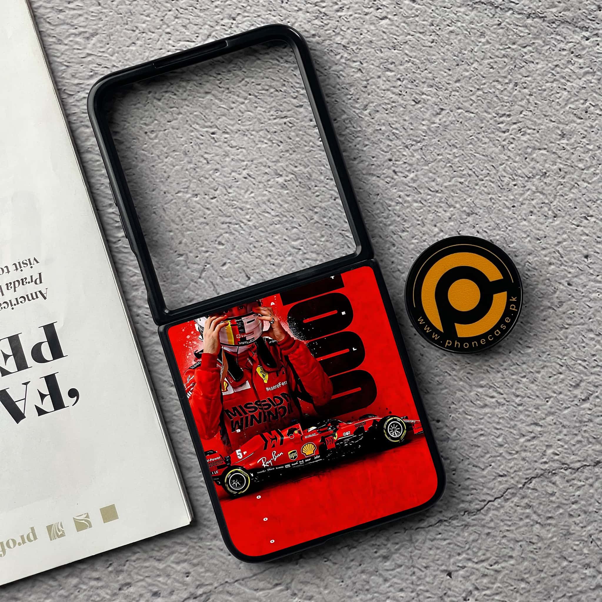 Xiaomi Mix Flip - Formula 1 Design Series - Premium Metal  Printed soft Bumper shock Proof Case