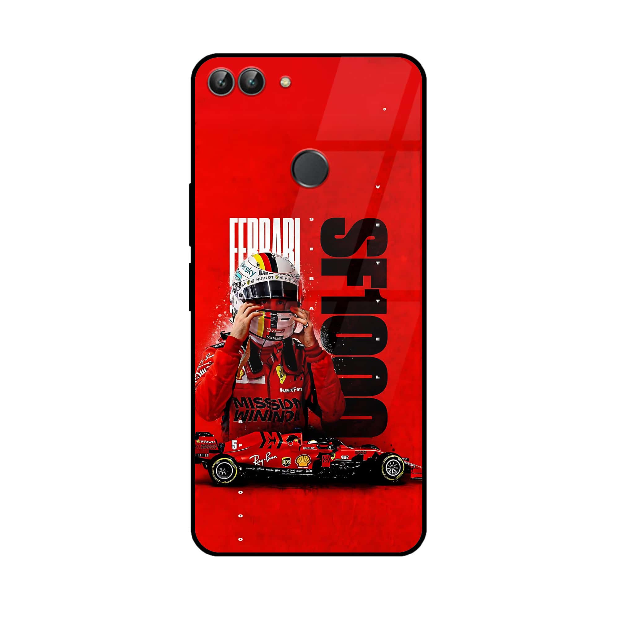 Huawei P Smart - Formula 1 Design - Premium Printed Glass soft Bumper shock Proof Case