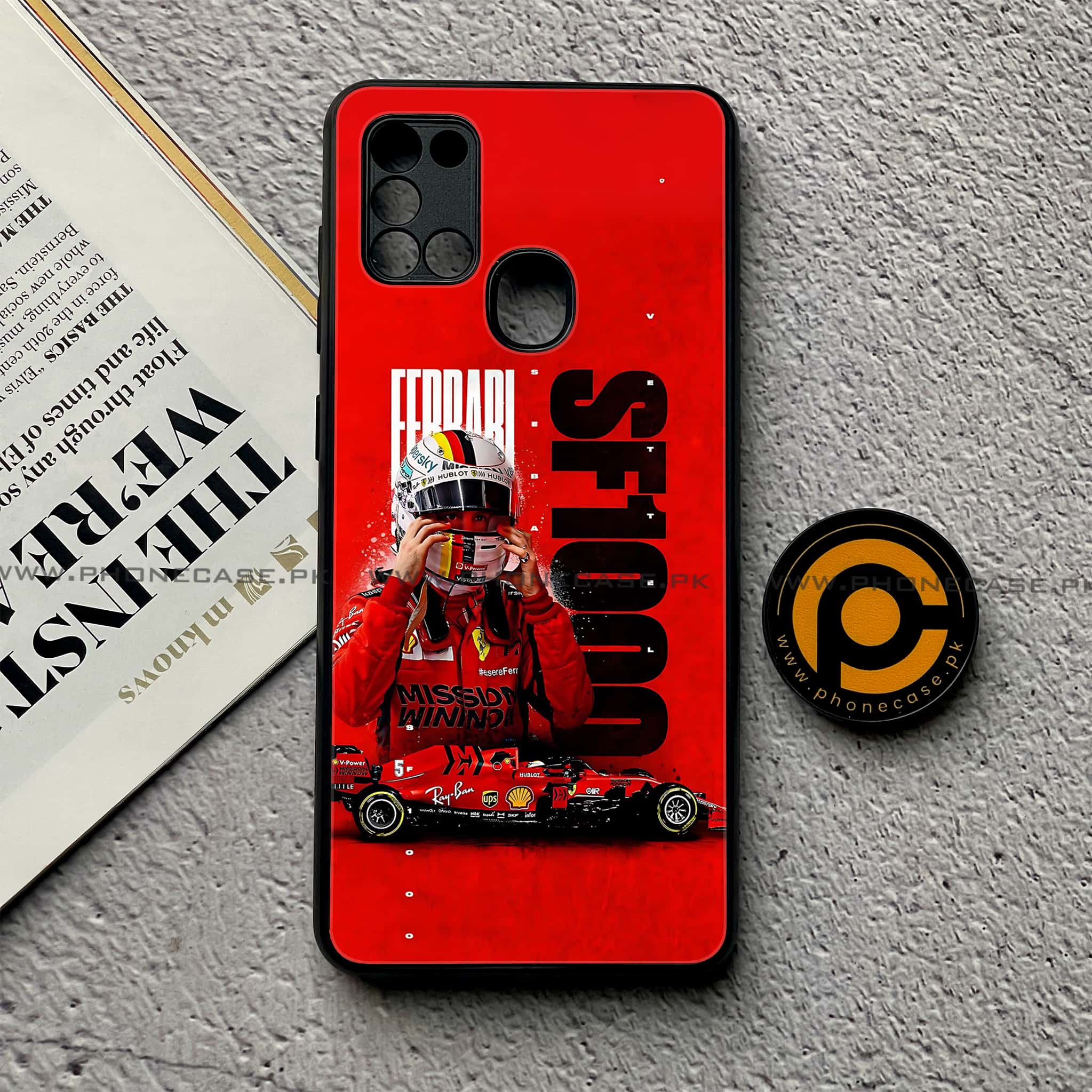 Samsung Galaxy A21s - Formula 1 Design Series - Premium Printed Glass soft Bumper shock Proof Case