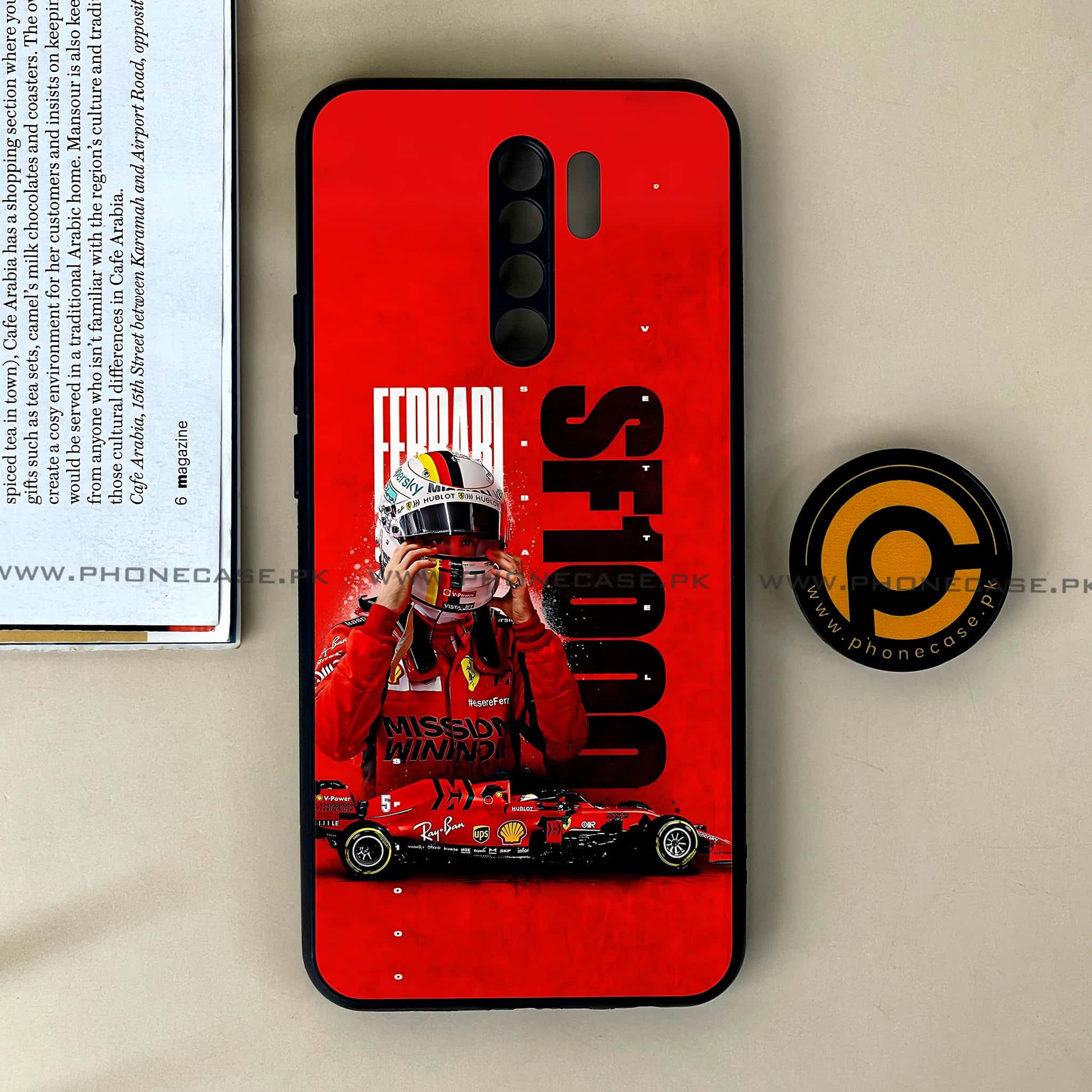 Xiaomi Redmi 9 - Formula 1 Design Series - Premium Printed Glass soft Bumper shock Proof Case