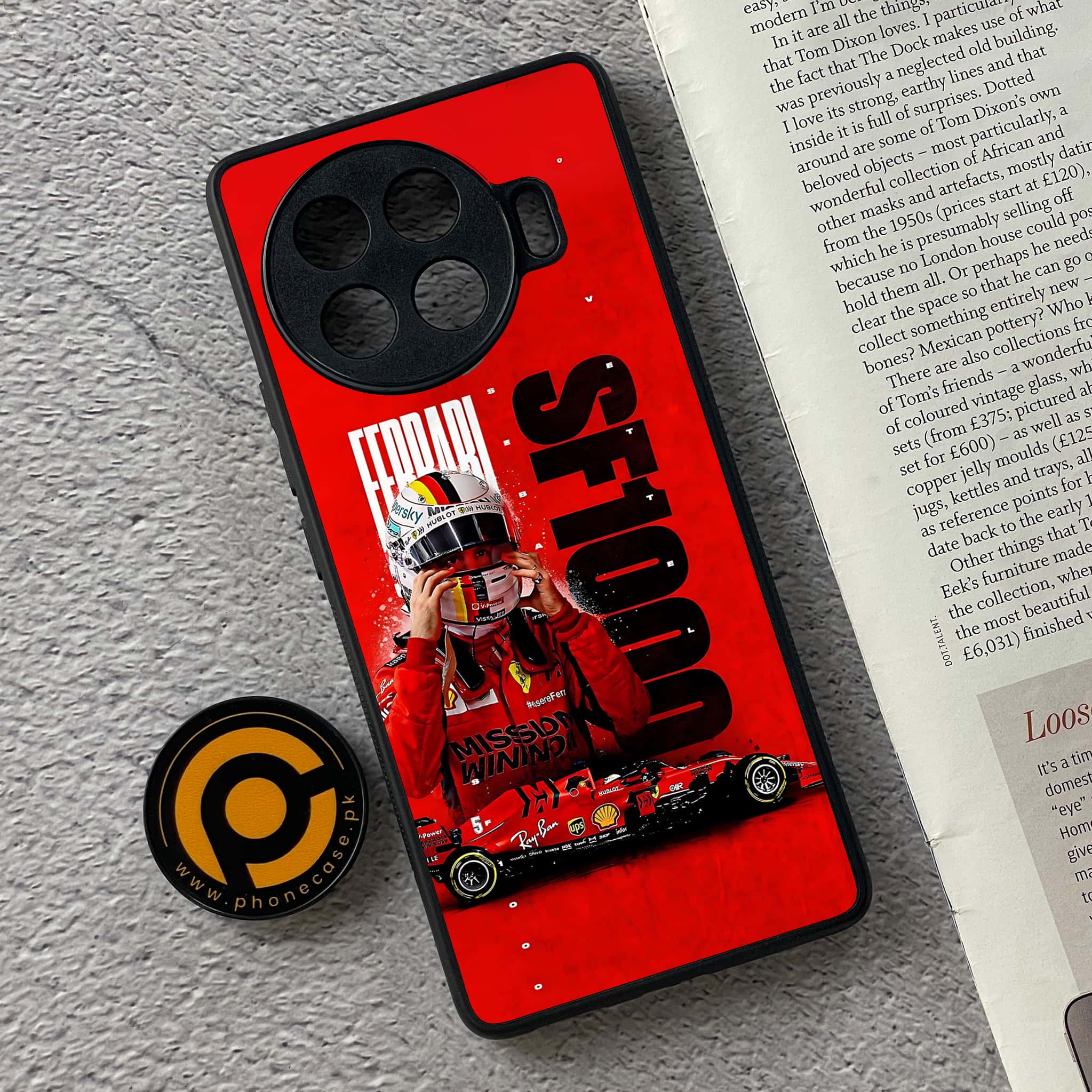Tecno Spark 20 pro plus - Formula 1 Design Series - Premium Metal Printed soft Bumper shock Proof Case