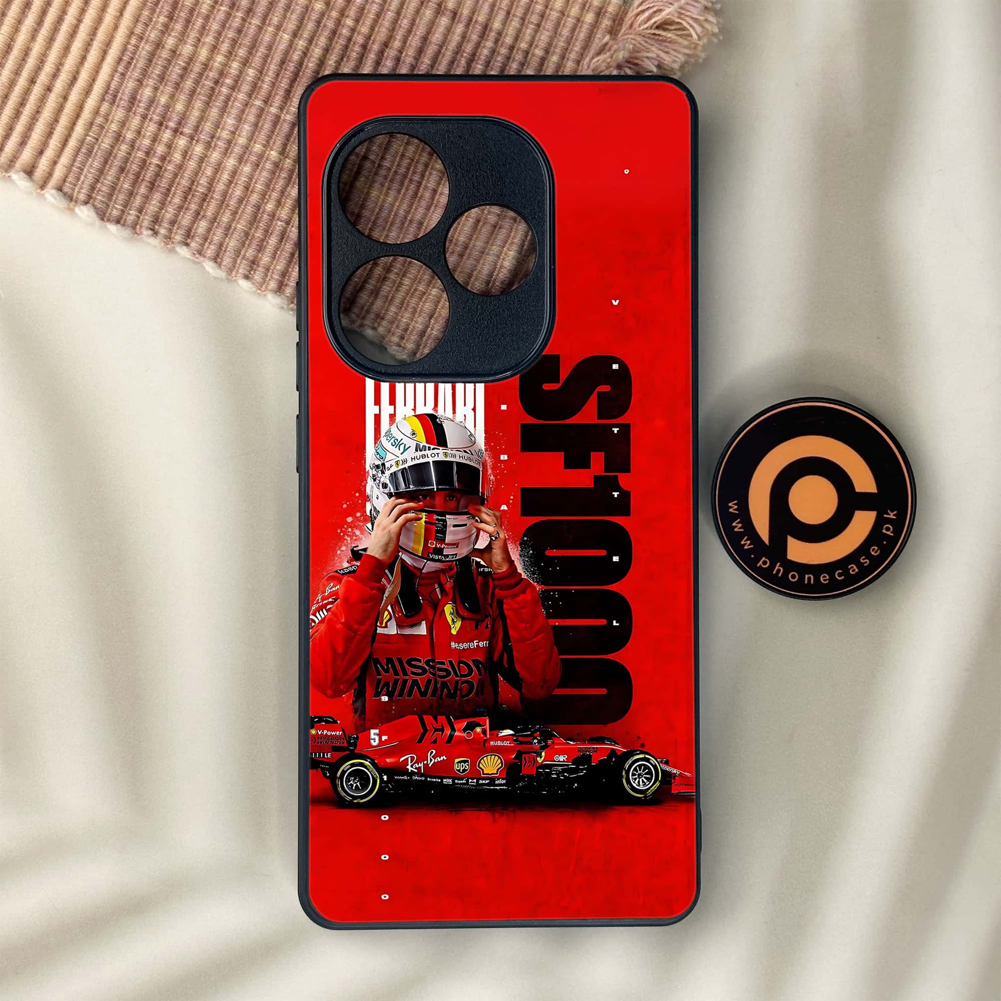 Realme GT 6 - Formula 1 Design Series - Premium Metal Printed soft Bumper shock Proof Case