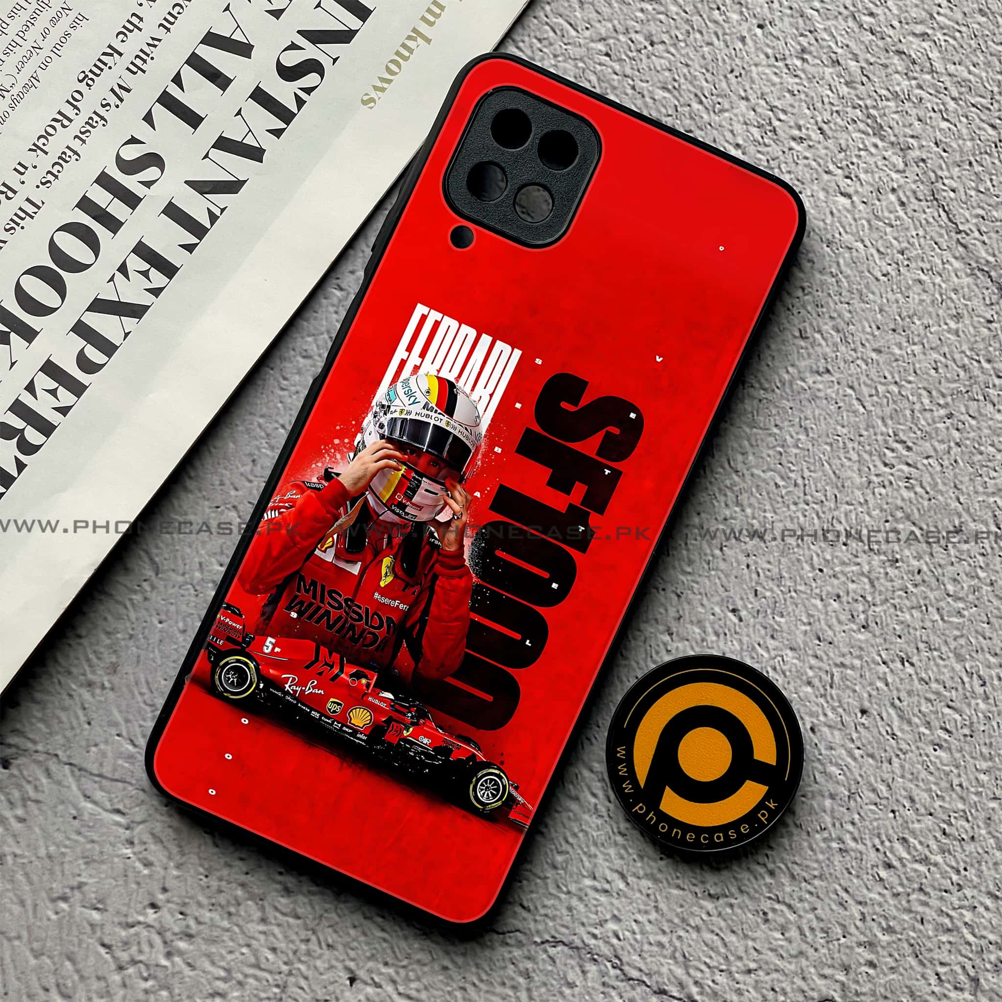 Samsung Galaxy A12 / A12 Nacho - Formula 1 Design Series - Premium Printed Glass soft Bumper shock Proof Case