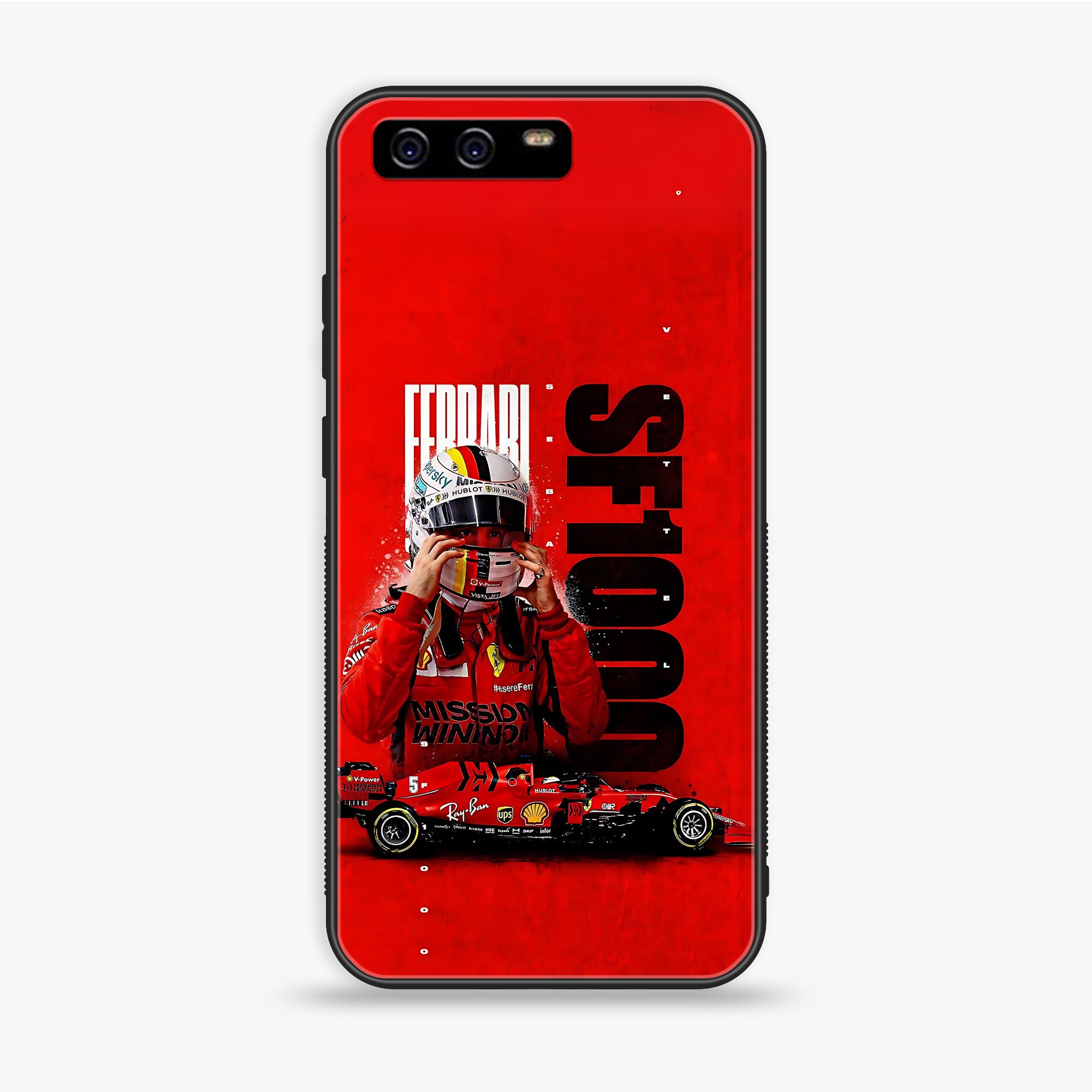 Huawei P10 Plus - Formula 1 Design - Premium Printed Glass soft Bumper shock Proof Case