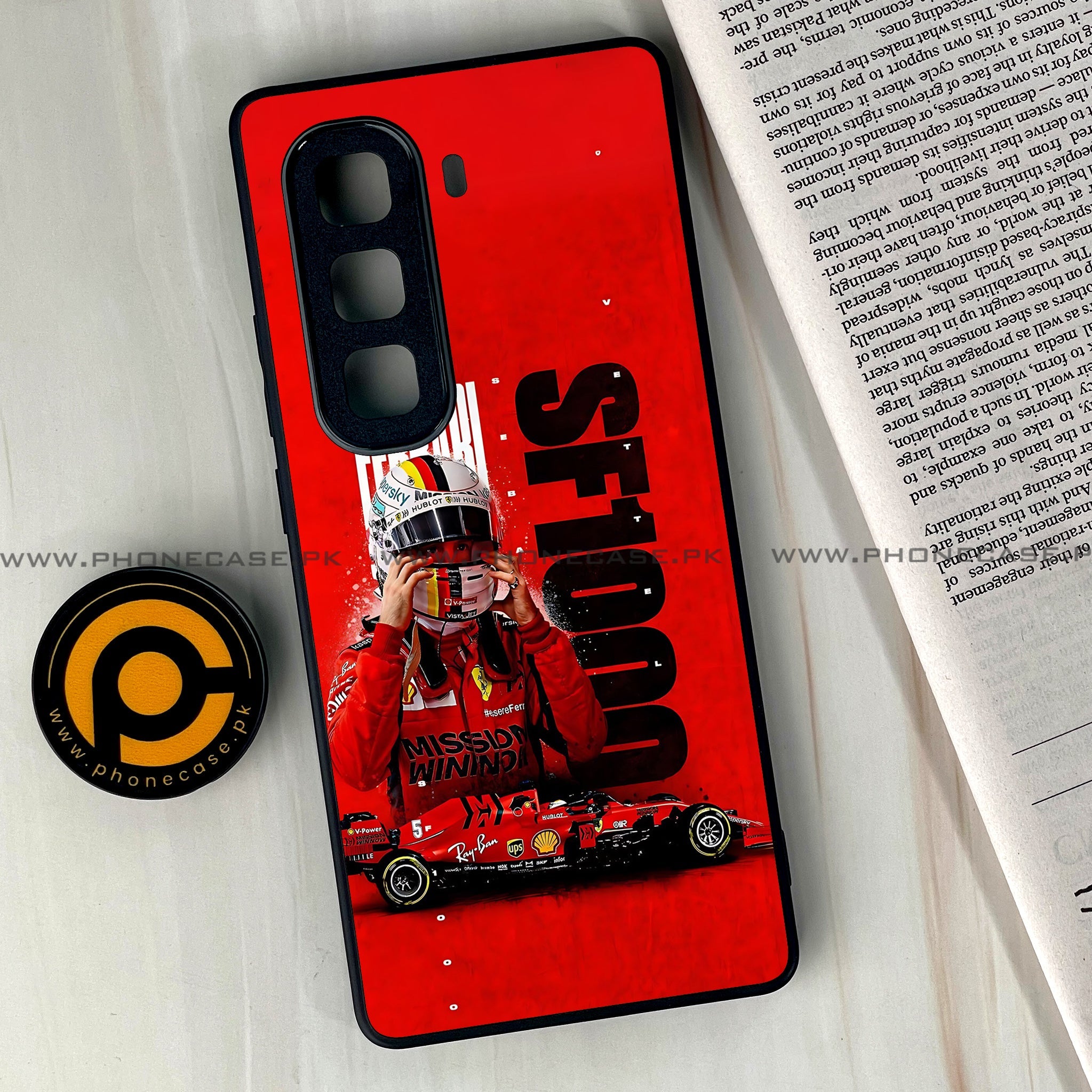 Infinix Hot 60 Pro Plus - Formula 1 Design Series - Premium Metal Printed soft Bumper shock Proof Case