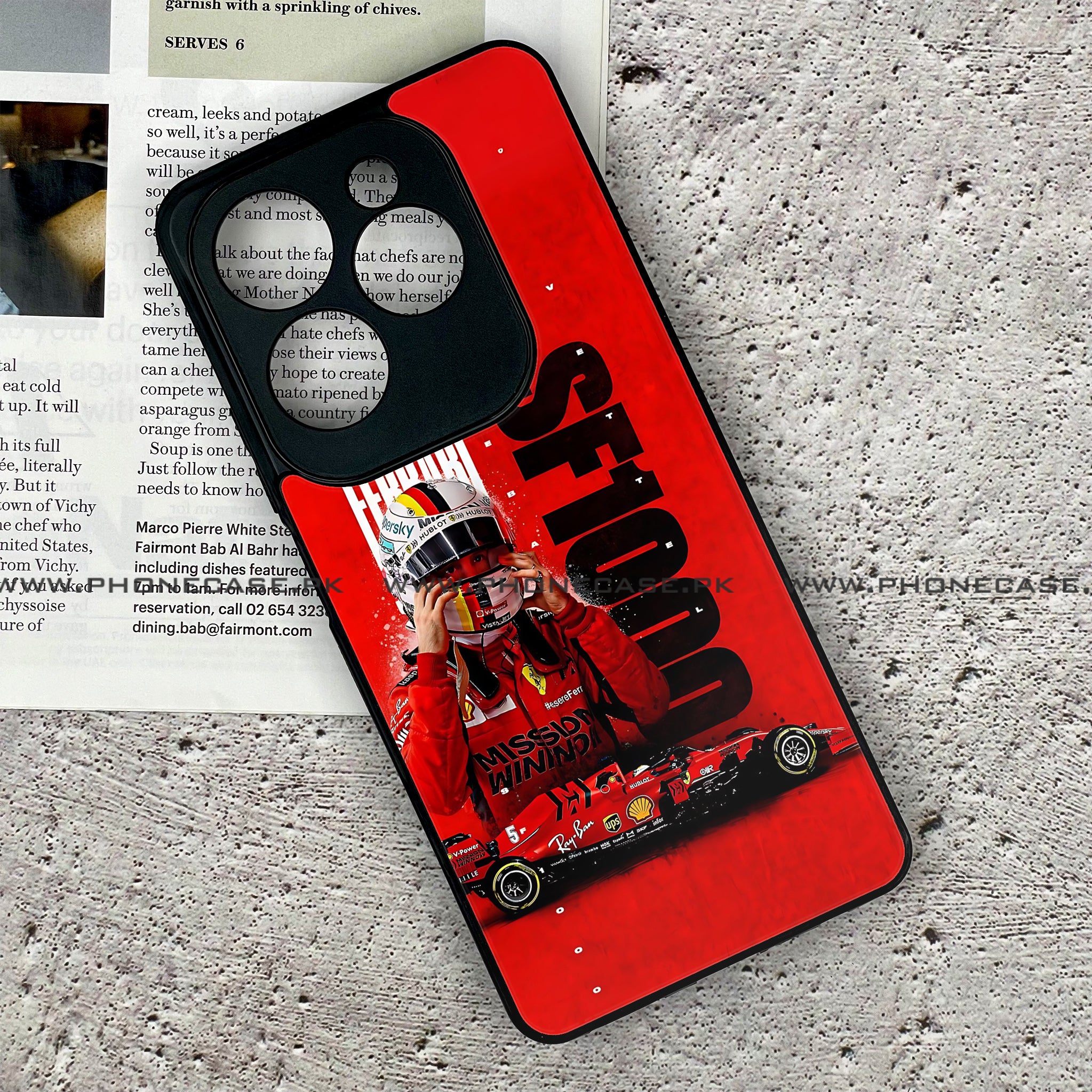 Tecno Spark 20 Pro - Formula 1 Design - Premium Printed Glass soft Bumper shock Proof Case