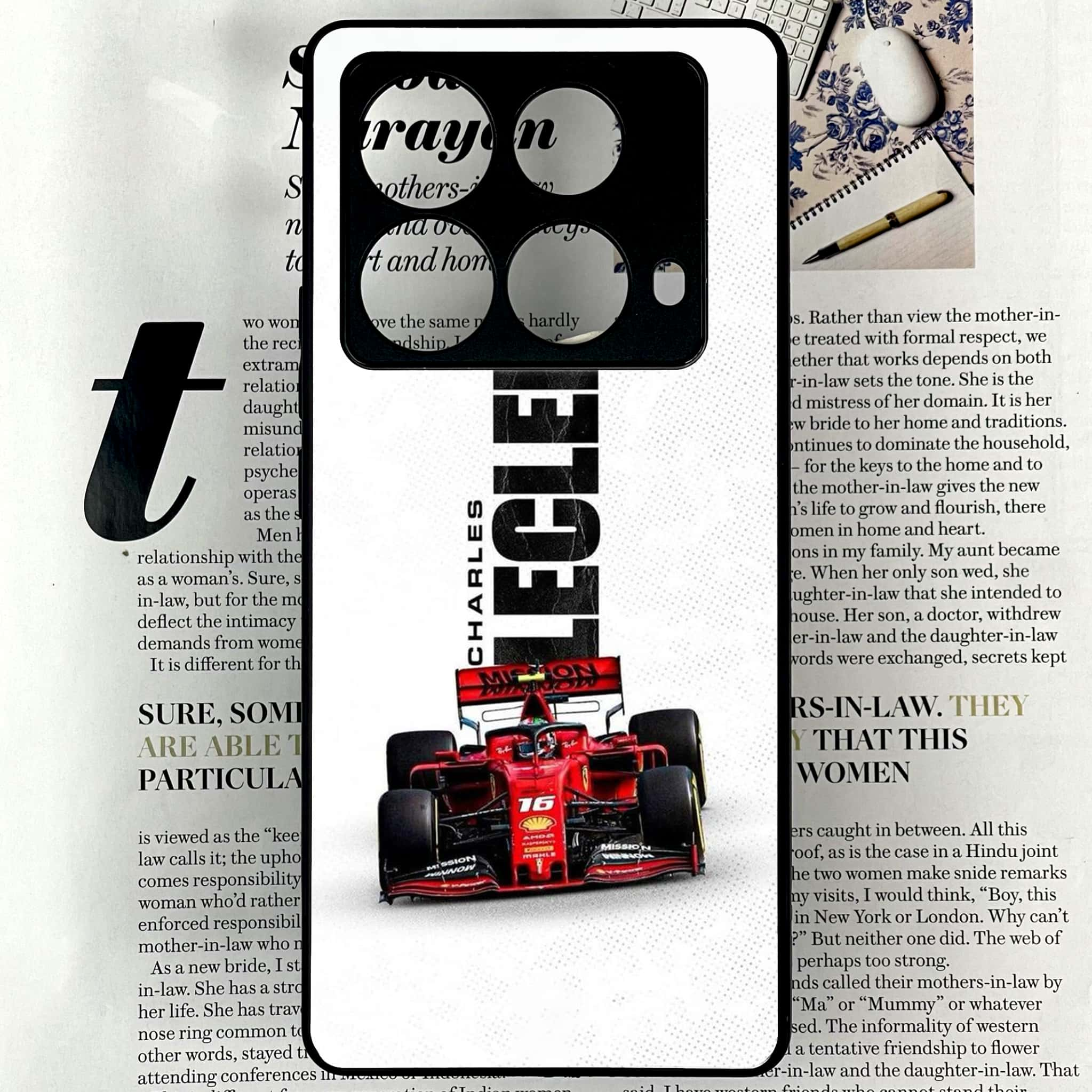 Infinix Note 40 4G - Formula 1 Design Series - Premium Printed Glass soft Bumper shock Proof Case