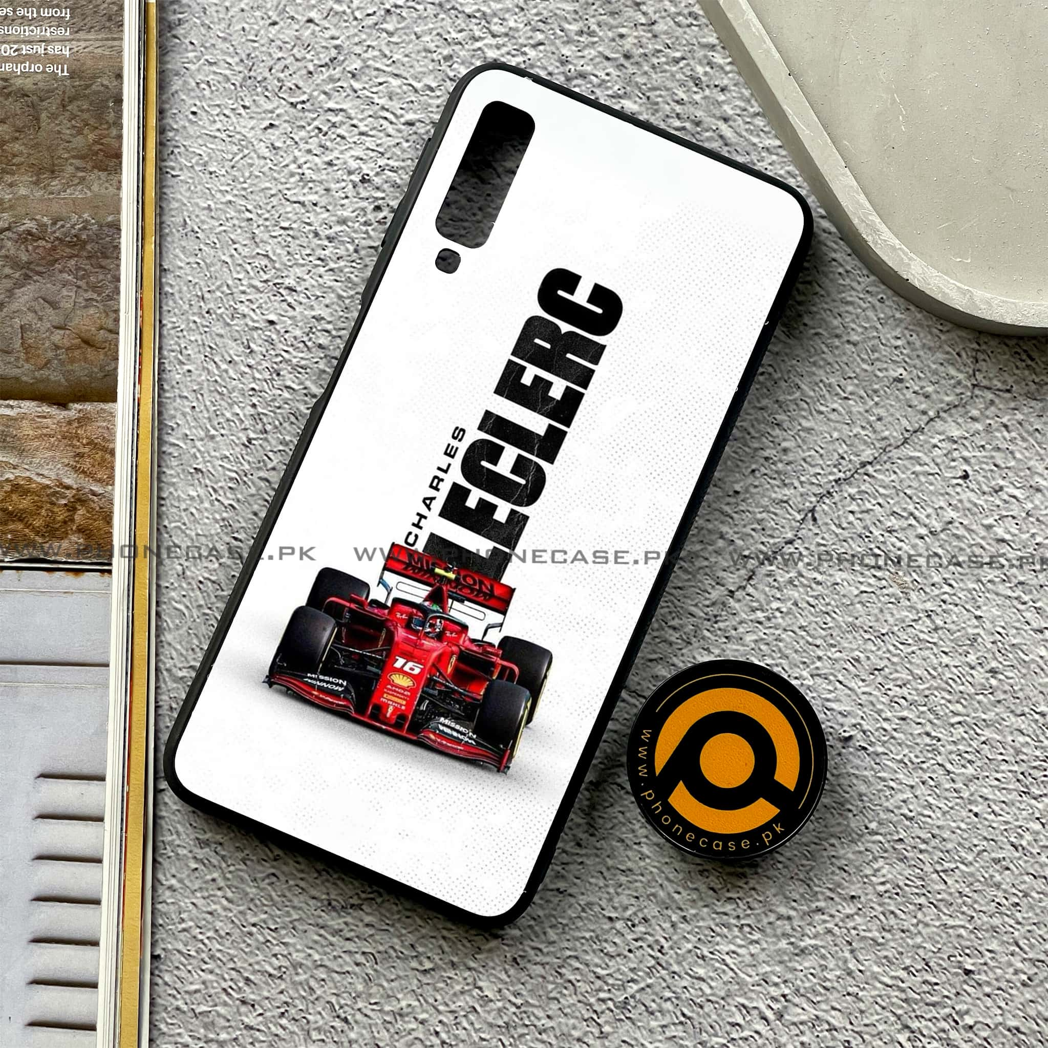 Galaxy A7 2018 - Formula 1 Design - Premium Printed Metal soft Bumper shock Proof Case