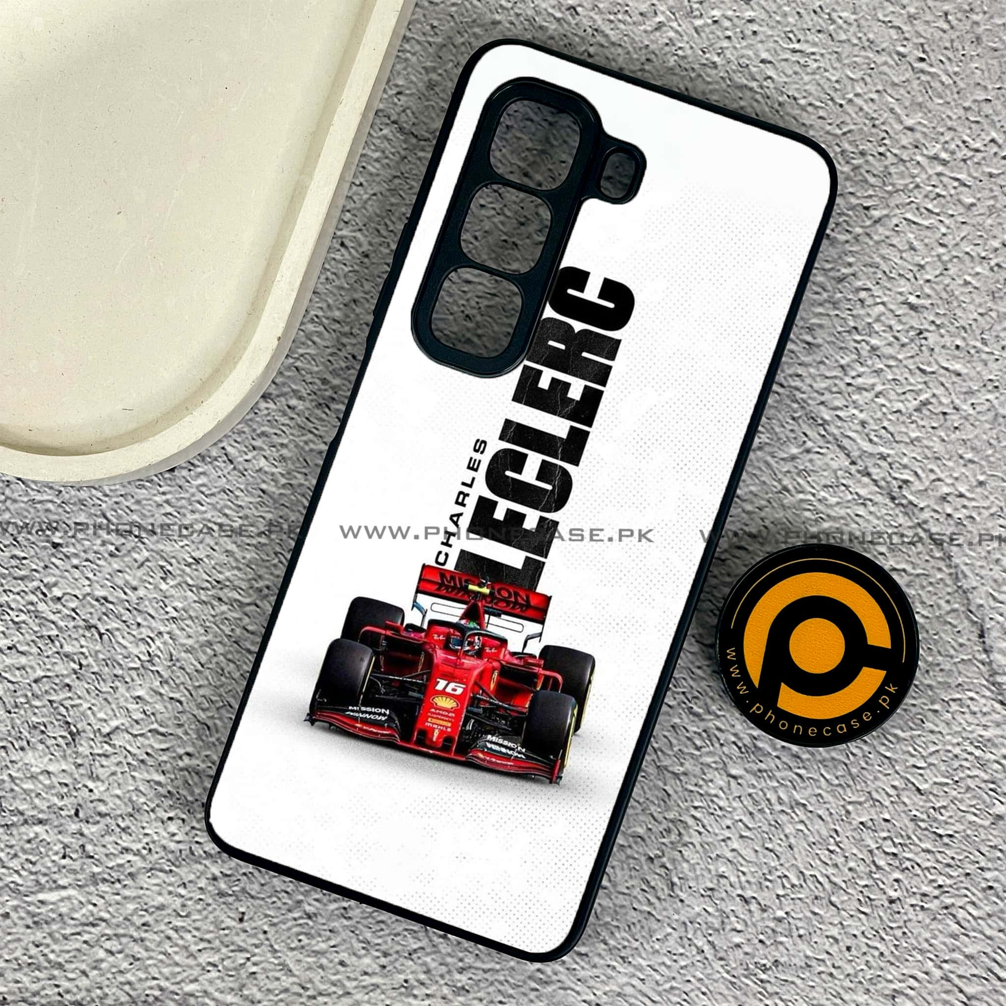 Infinix Hot 50 Pro - Formula 1 Design Series - Premium Printed Glass soft Bumper shock Proof Case