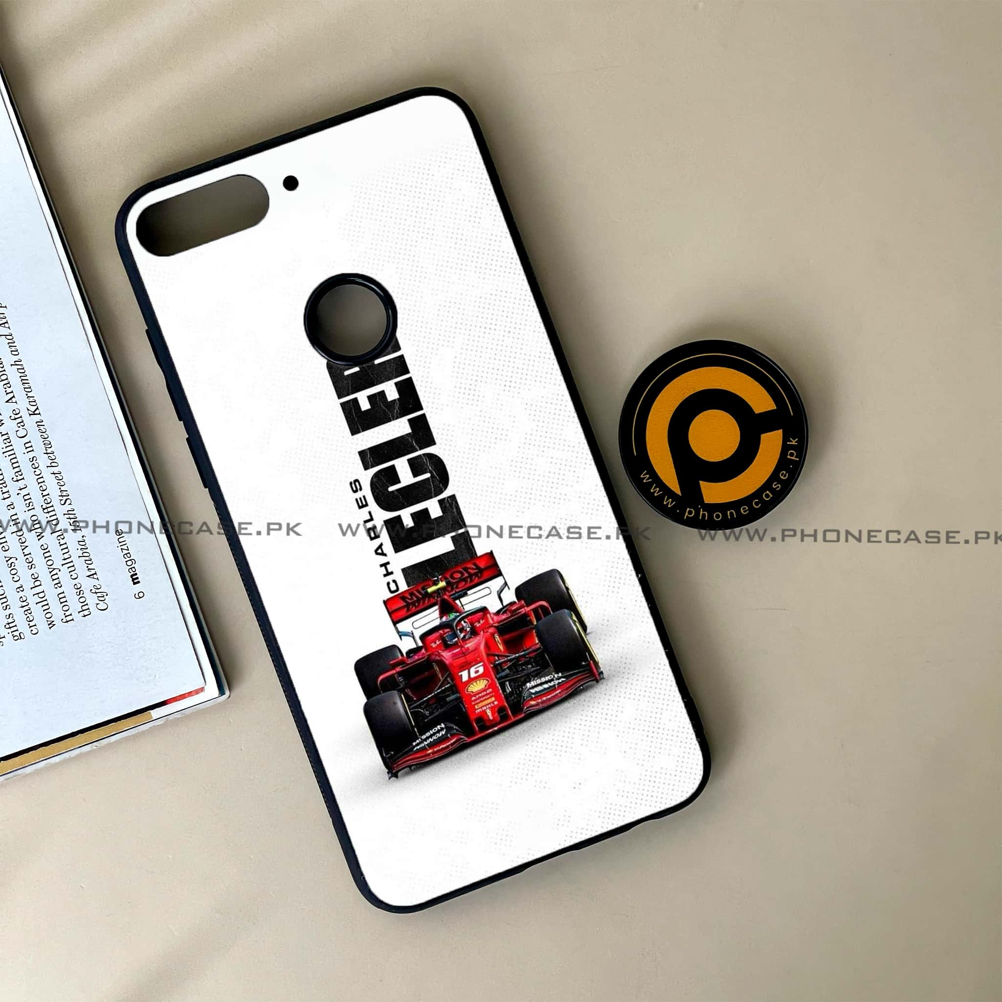 Huawei Y7 Prime (2018) - Formula 1 Design Series - Premium Printed Glass soft Bumper shock Proof Case