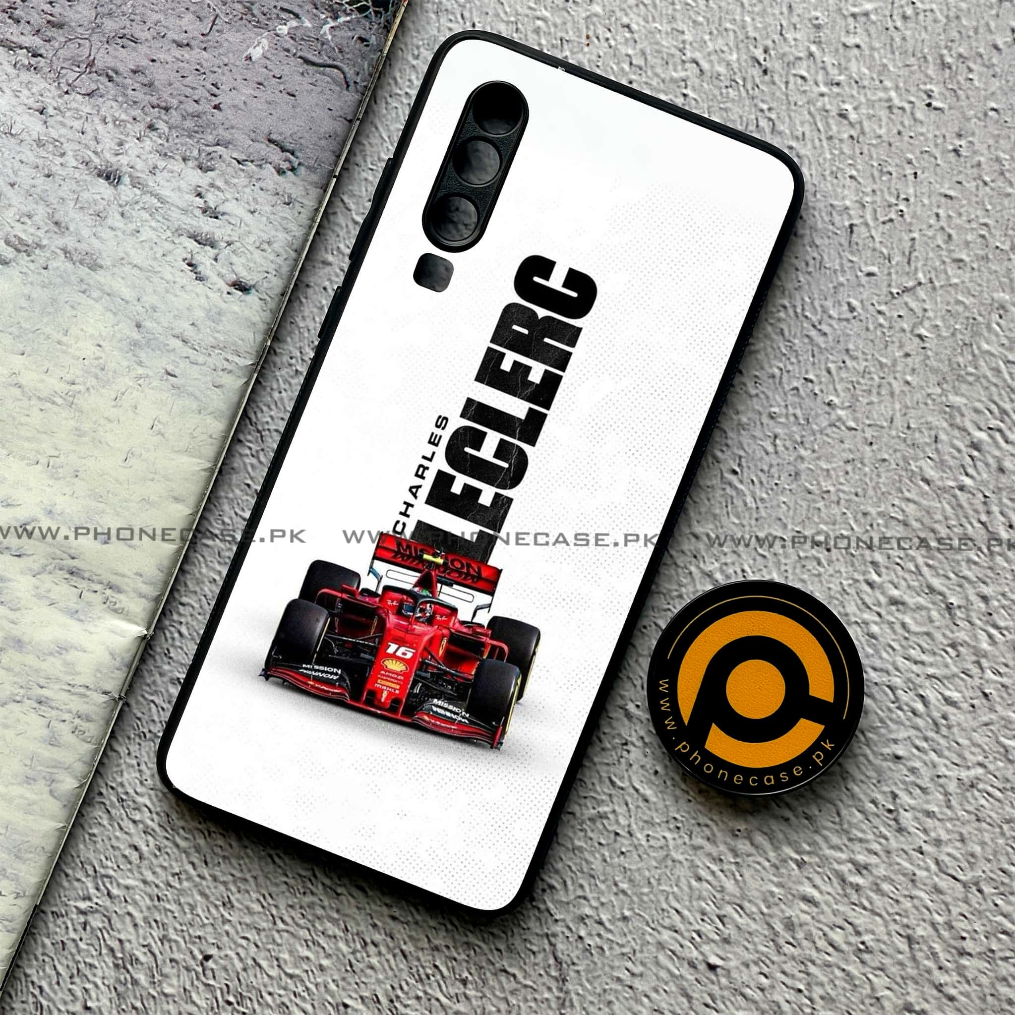 Huawei P30 - Formula 1 Design - Premium Printed Glass soft Bumper shock Proof Case