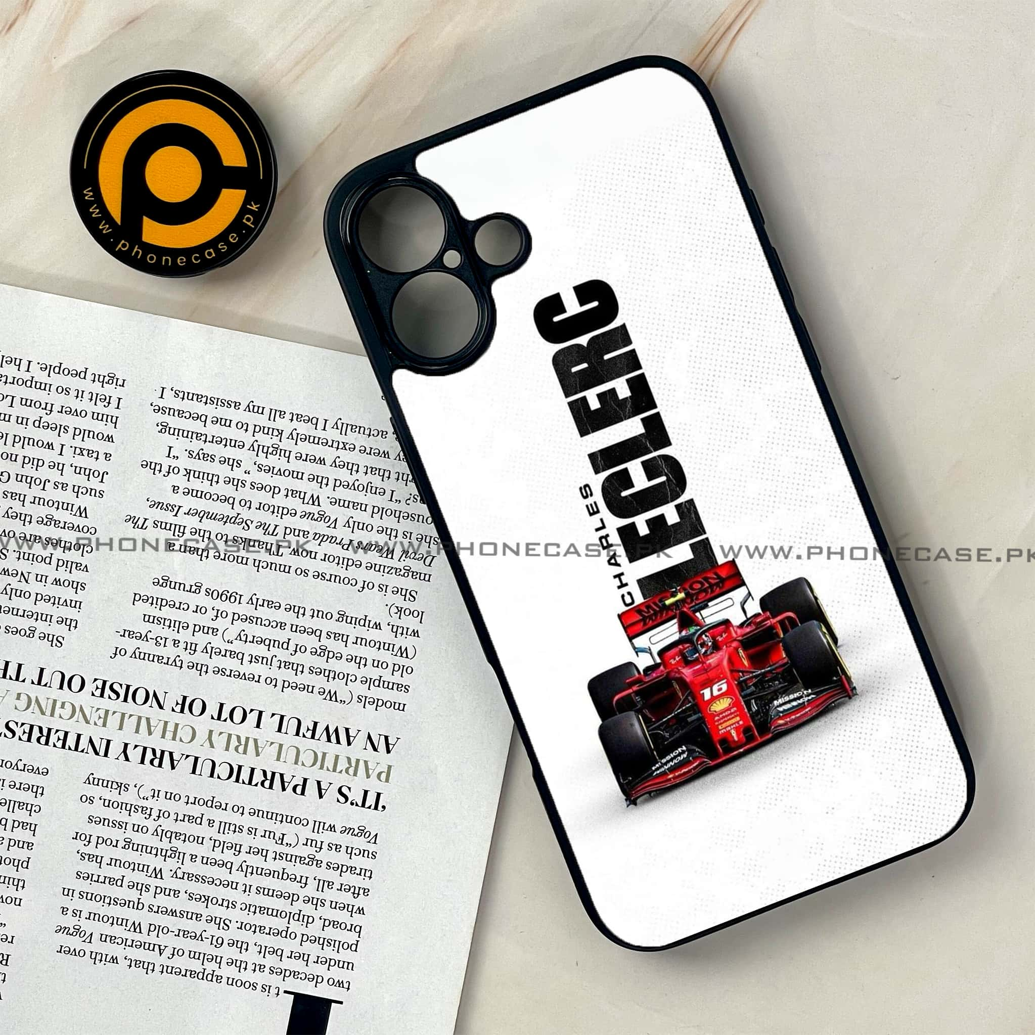 iPhone 16 Plus - Formula 1 Design - Premium Printed Glass soft Bumper shock Proof Case