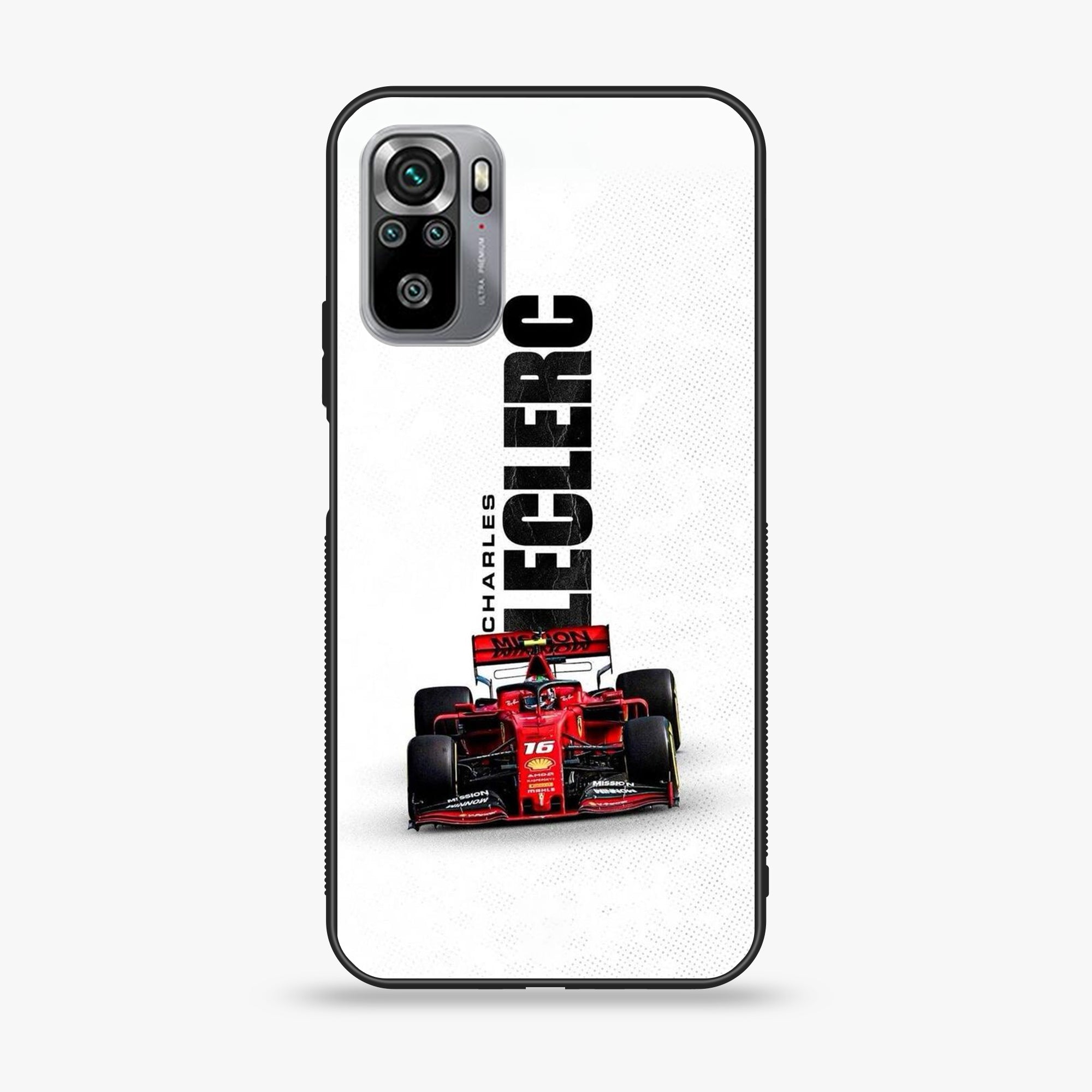 Xiaomi Redmi Note 10S- Formula 1 Design Series - Premium Printed Glass soft Bumper shock Proof Case