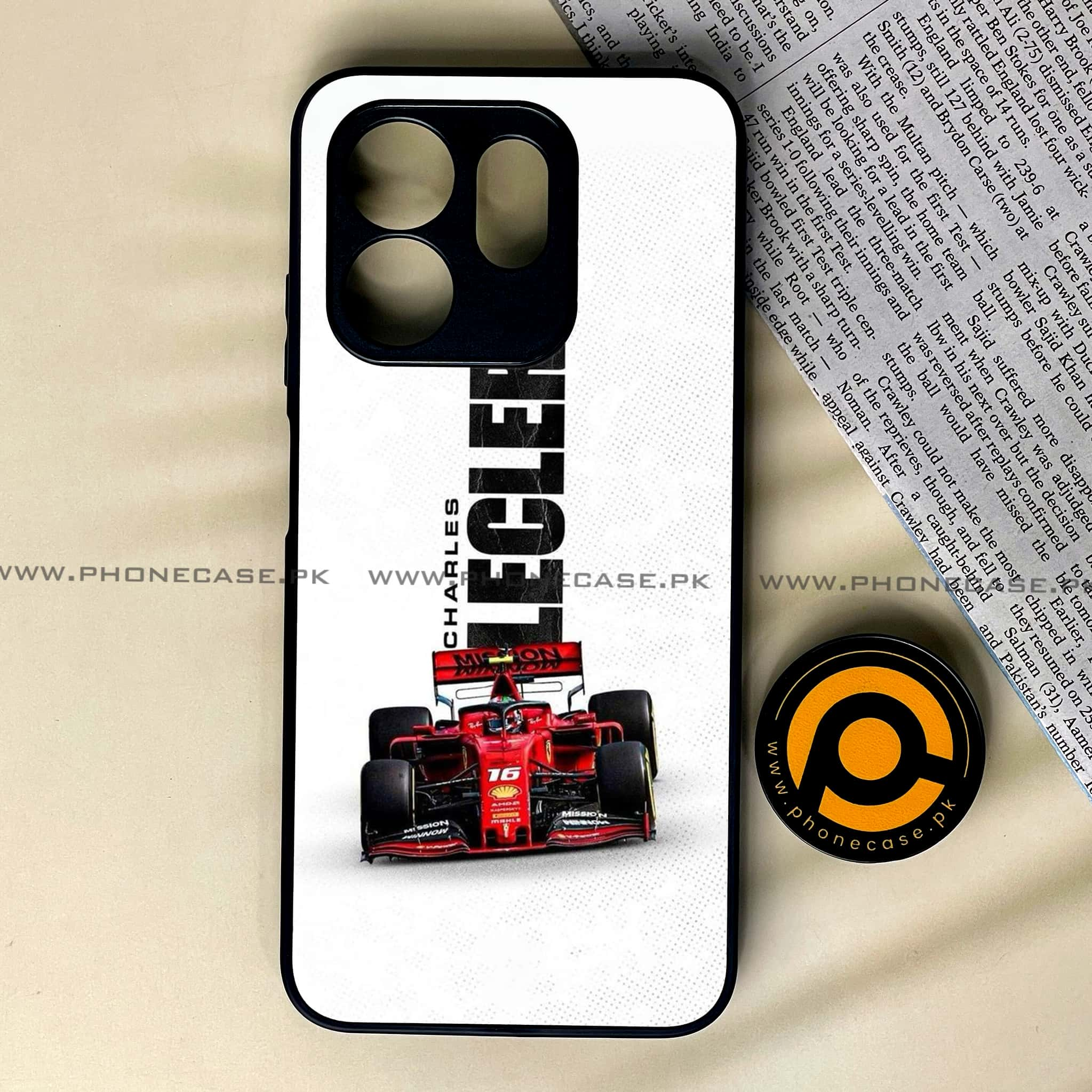 Infinix Hot 50i -  Formula 1 Design - Premium Printed Glass soft Bumper shock Proof Case