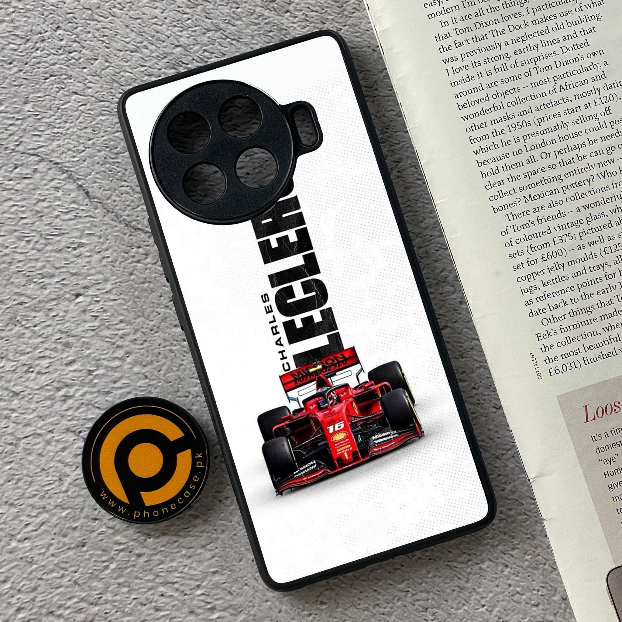 Tecno Spark 20 pro plus - Formula 1 Design Series - Premium Metal Printed soft Bumper shock Proof Case