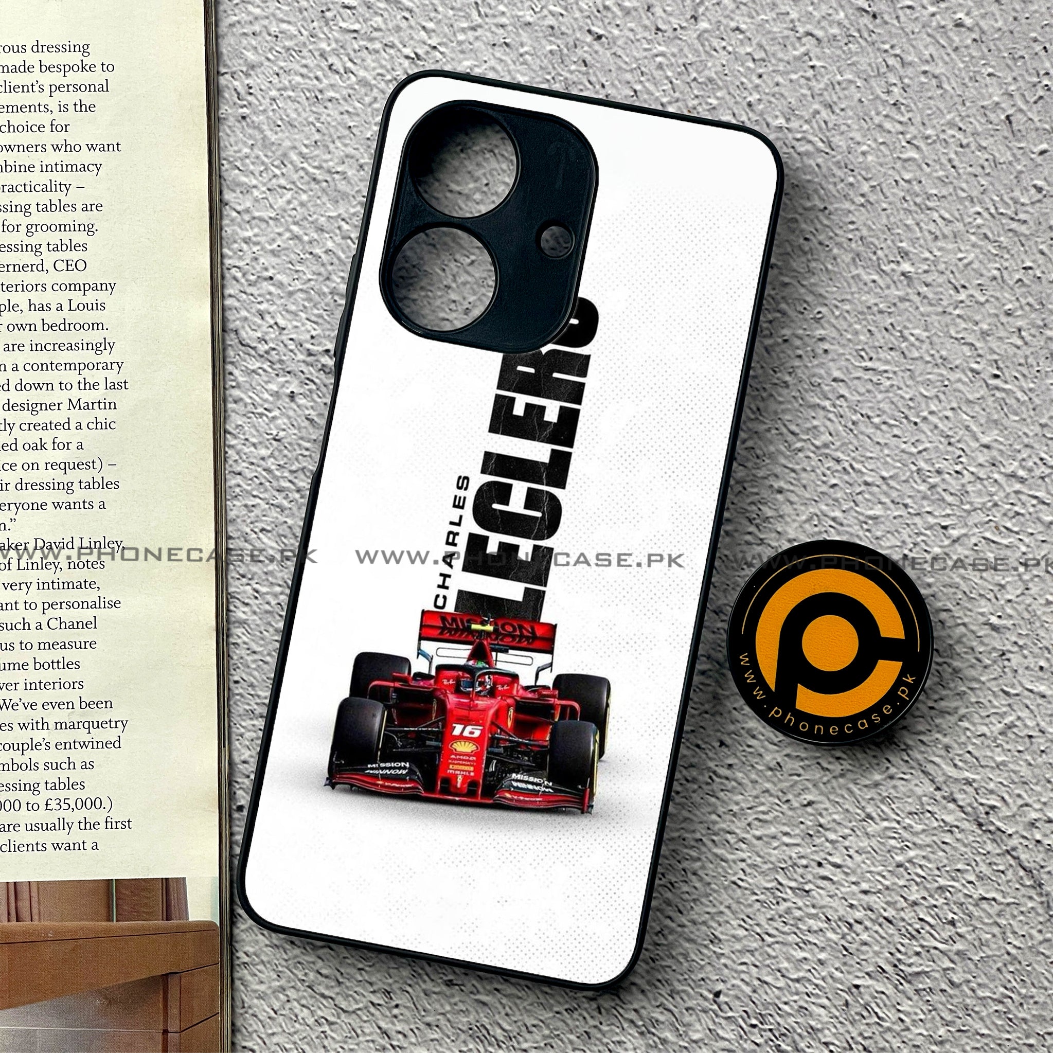 Realme Note 60 - Formula 1 Design - Premium Printed Glass soft Bumper shock Proof Case