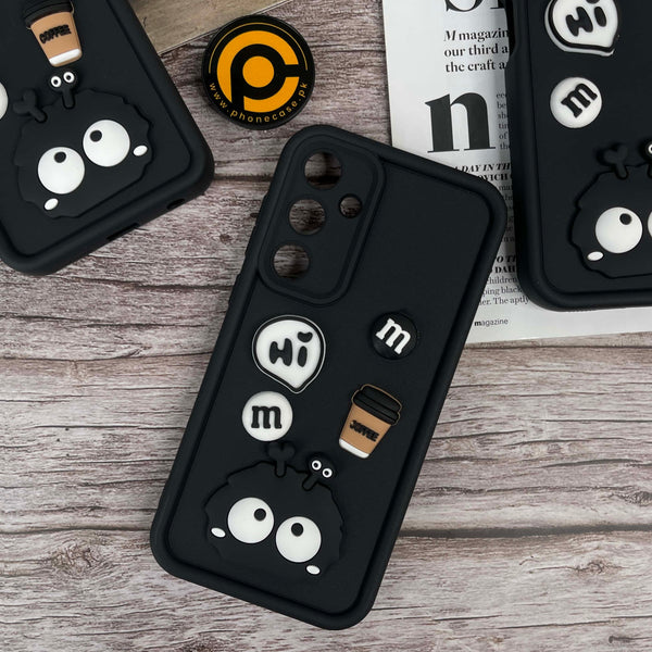 Samsung Galaxy A55 Cute 3D Briquette m&m icons Liquid silicon Case