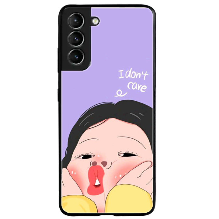 Galaxy S21 Plus - Cute couple design  - Premium Metal Printed soft Bumper shock Proof Case  CS-32469