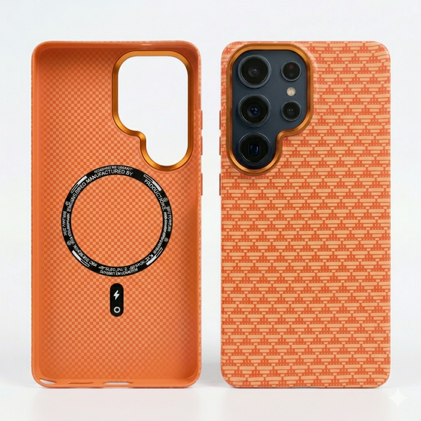 Galaxy S26 Ultra - Sunset Weave - Premium Aramid Fiber MagSafe Case with Built-in Camera Bezel