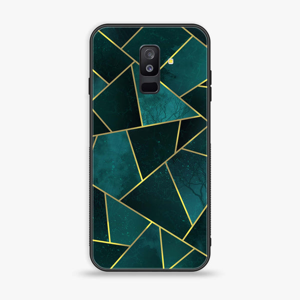 Samsung Galaxy A6 Plus (2018) - Geometric Marble Series - Premium Printed Glass soft Bumper shock Proof Case