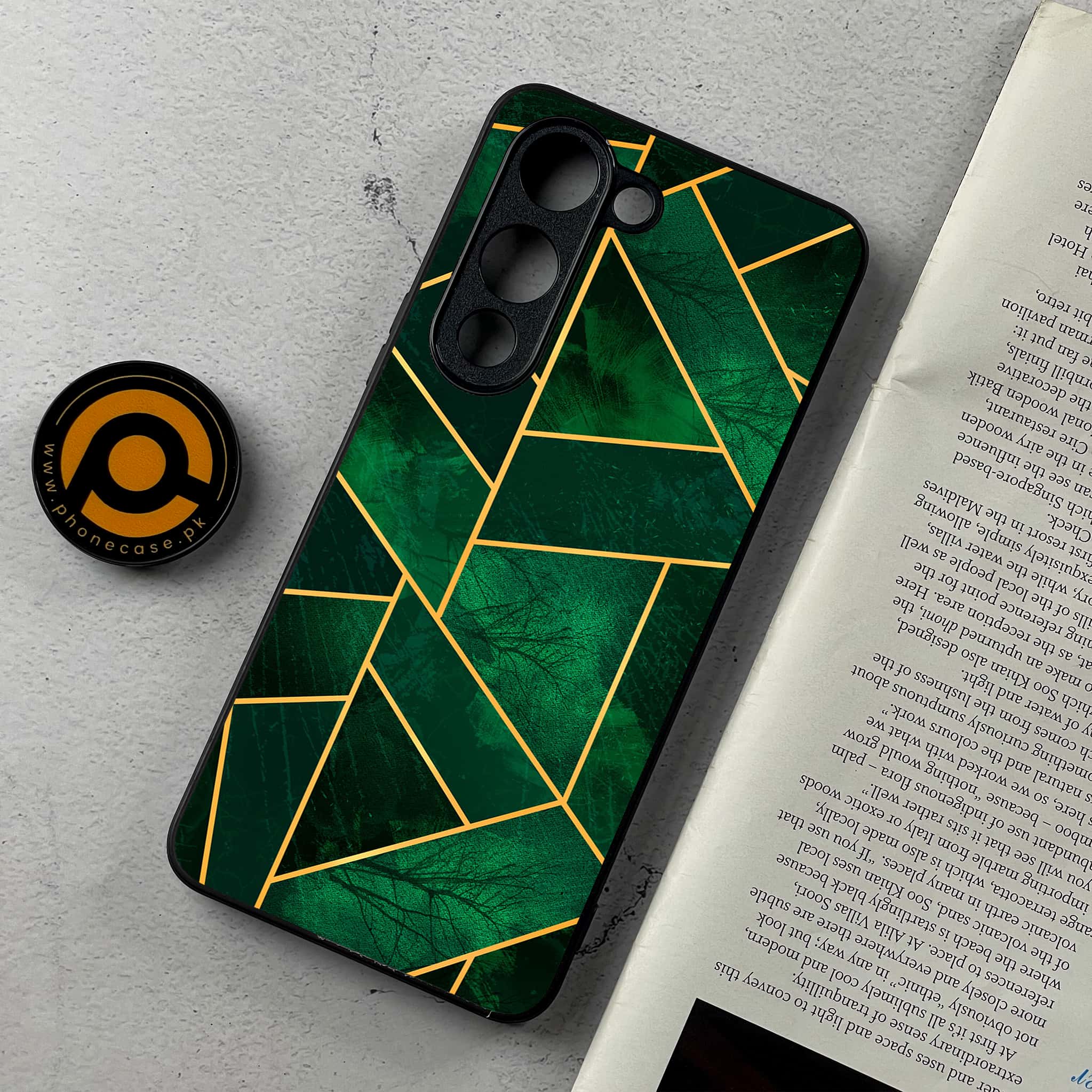 Vivo Y04 - Geometric Marble Series - Premium Metal Printed Soft Bumper Shockproof Case