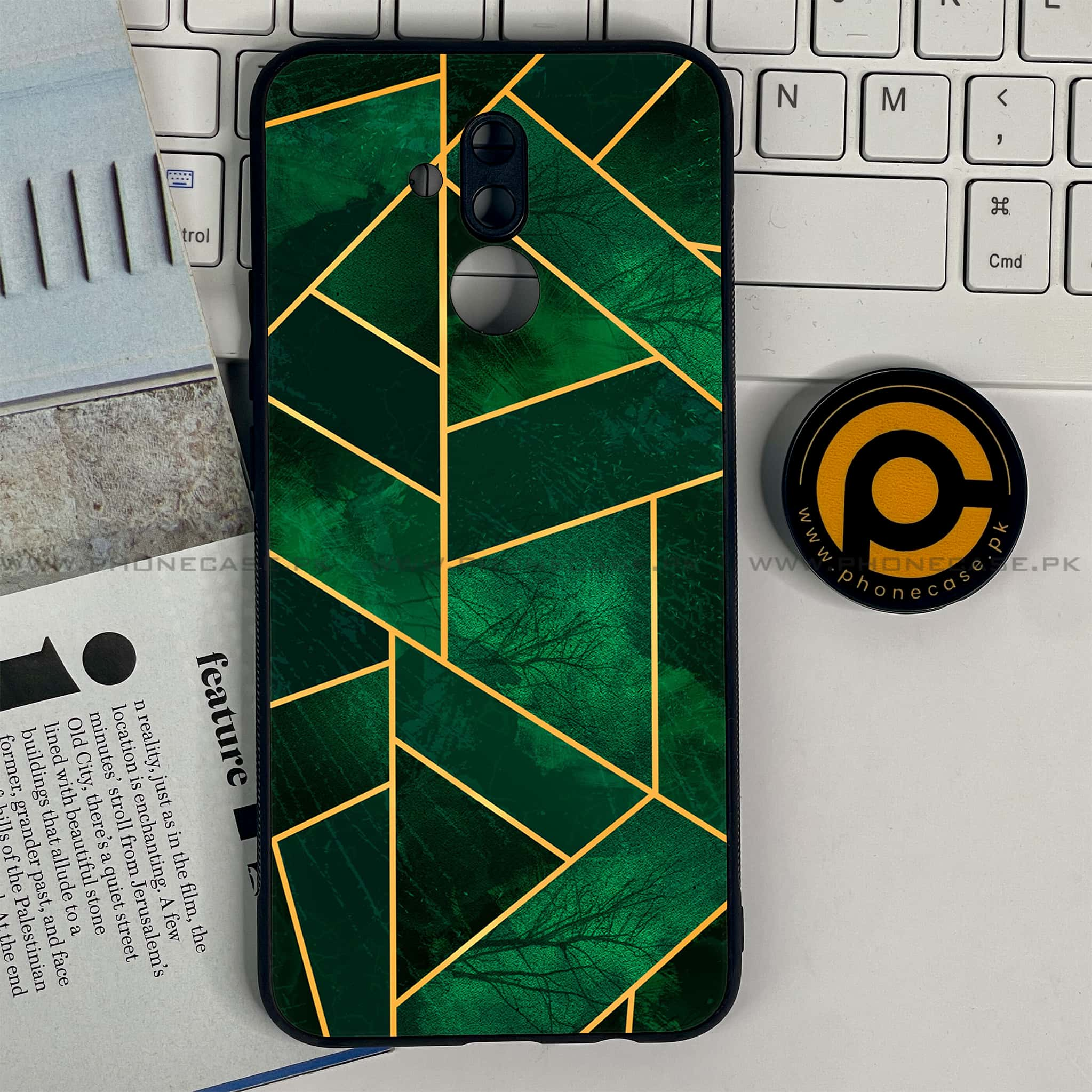 Huawei Mate 20 Lite - Geometric Marble Series - Premium Printed Glass soft Bumper shock Proof Case