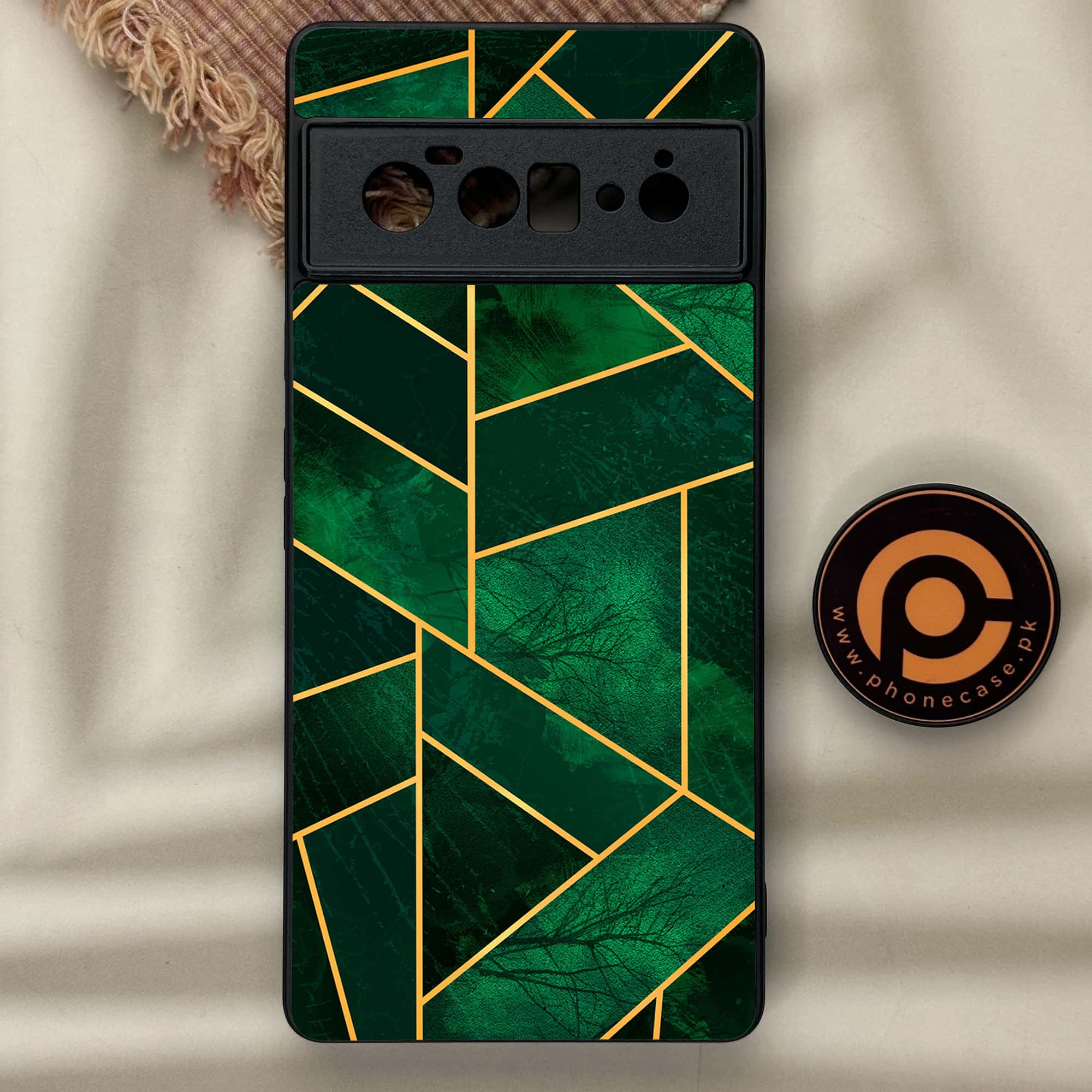 Google Pixel 6 Pro - Geometric Marble Series - Premium Metal Printed soft Bumper Shock Proof Case