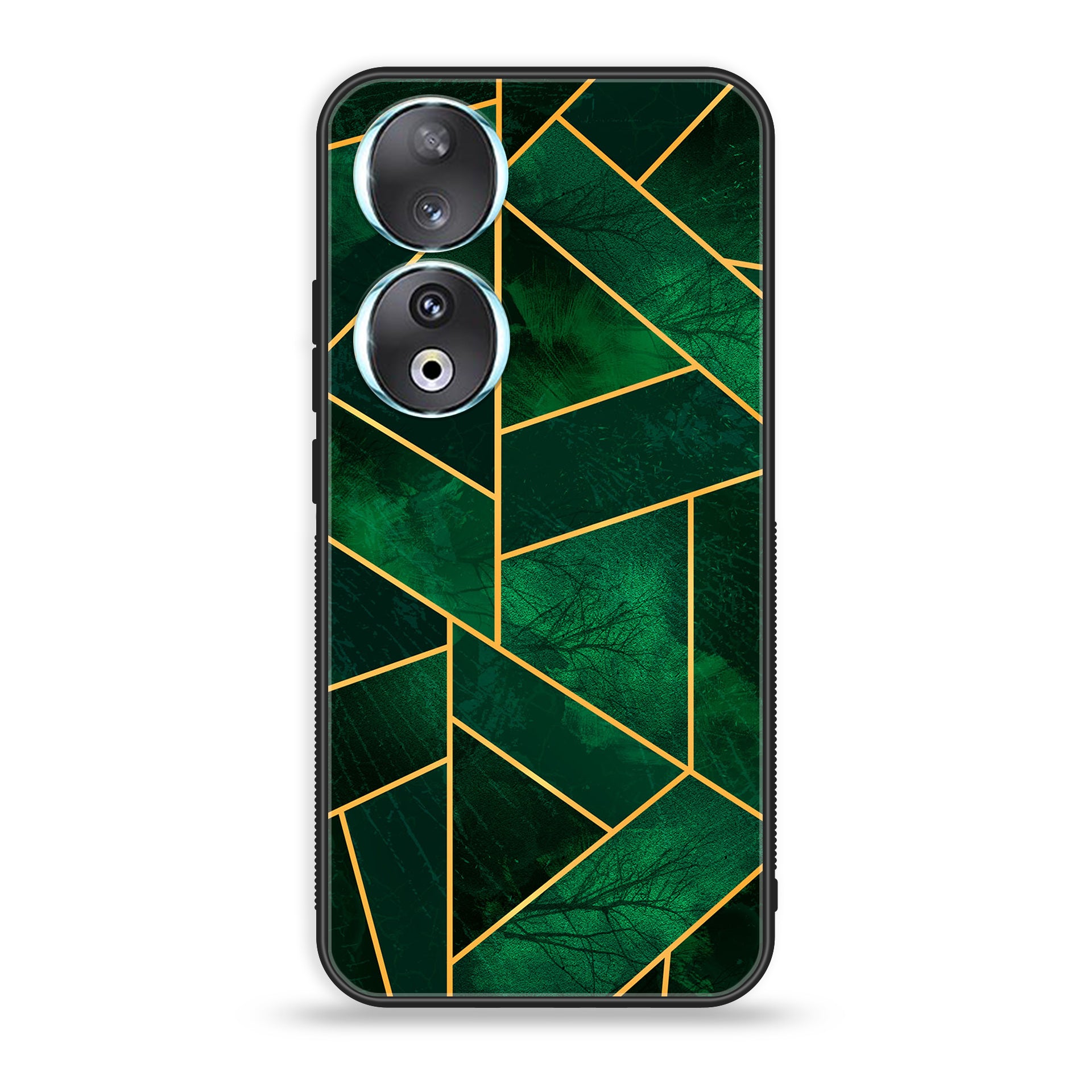 Huawei Honor 90 - Geometric Marble Series - Premium Printed Glass soft Bumper shock Proof Case