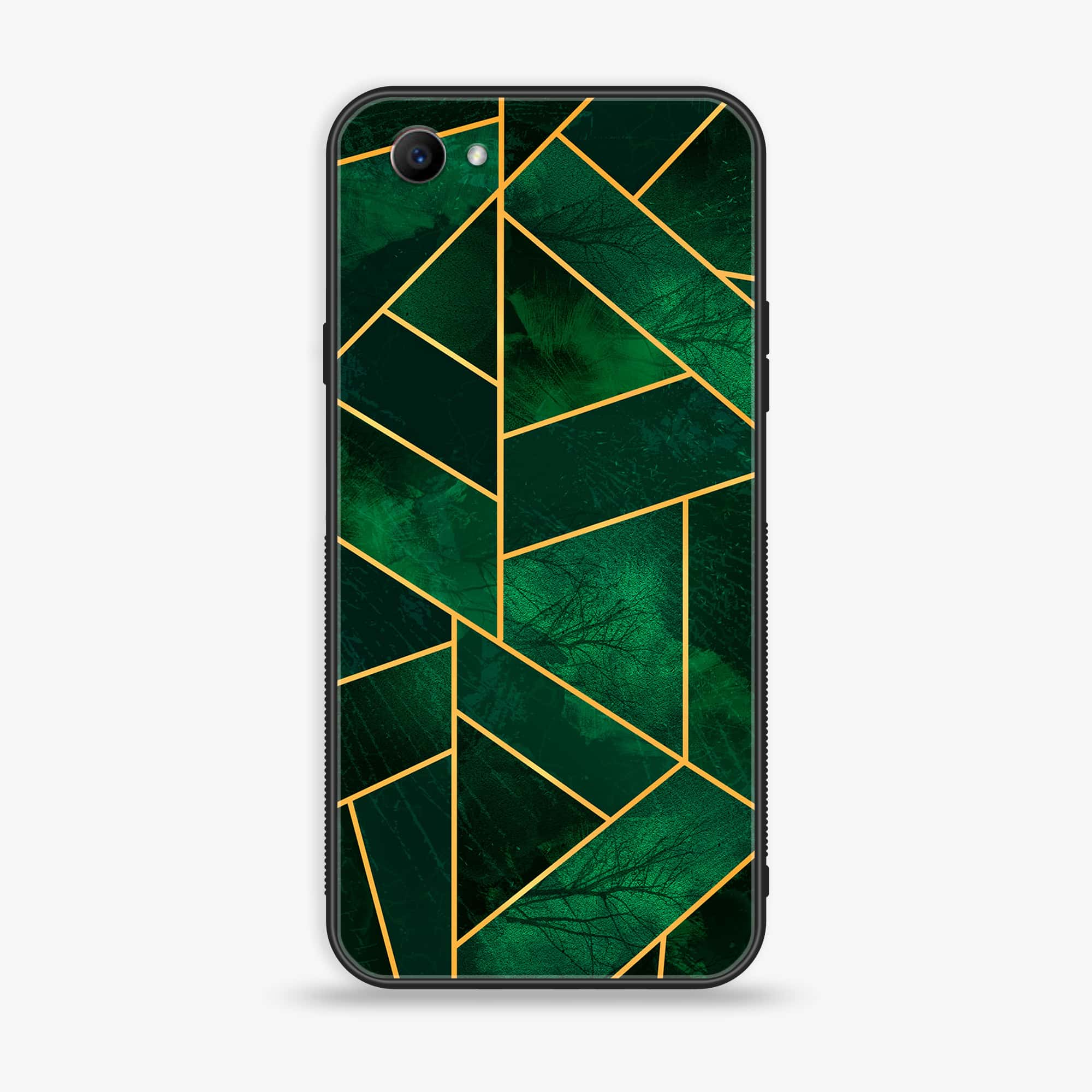 Oppo F7 Youth - Geometric Marble Series - Premium Printed Glass soft Bumper shock Proof Case