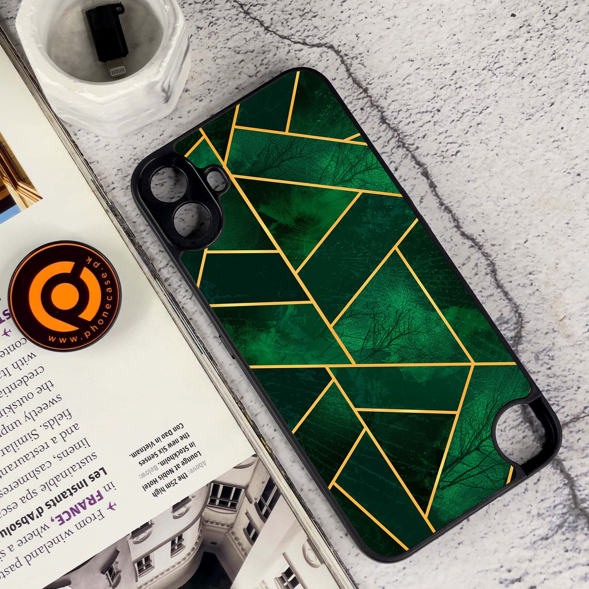 Nothing CMF Phone 1 - Geometric Marble Series - Premium Metal Printed soft Bumper Shock Proof Case
