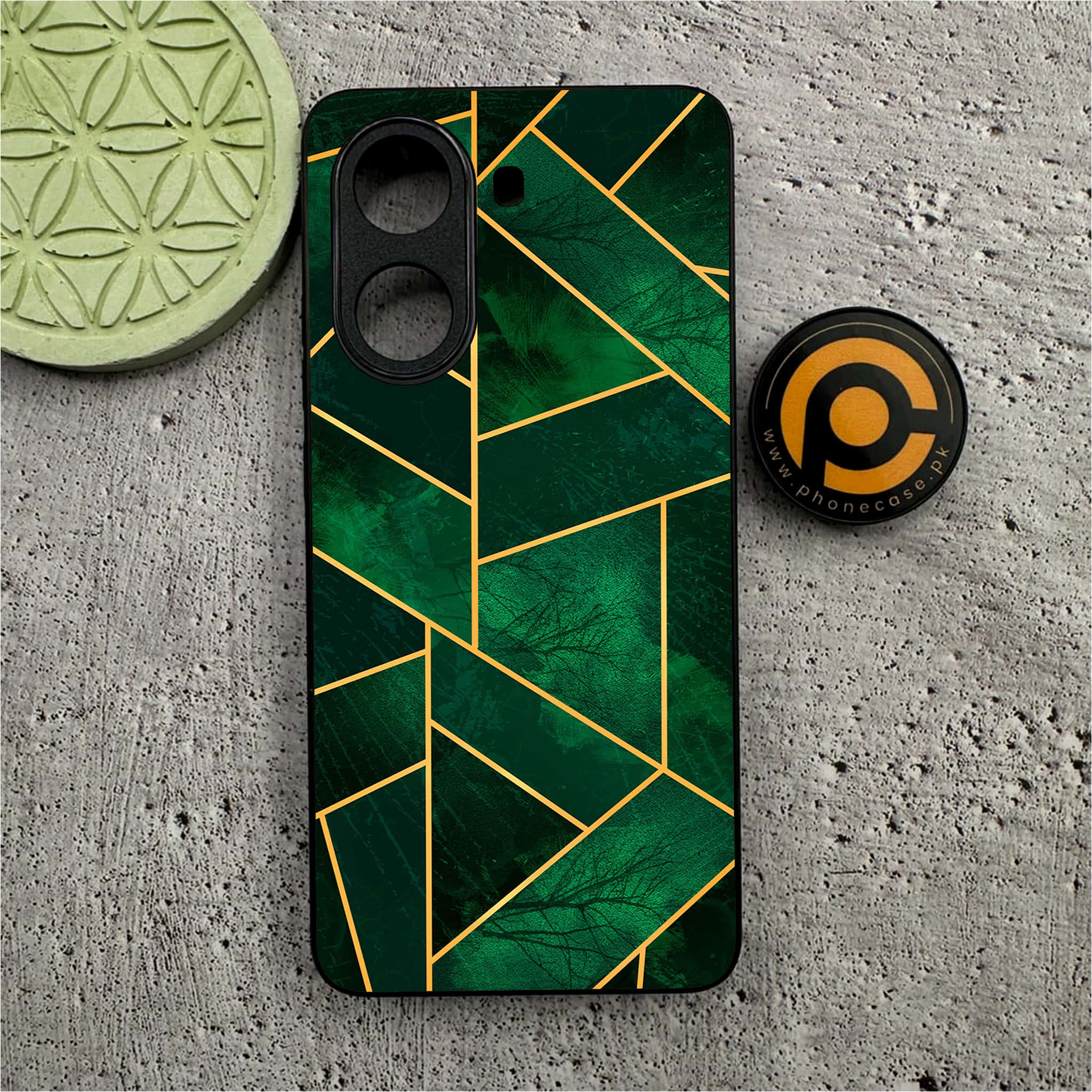 Xiaomi Redmi Turbo 4 - Geometric Marble Series  - Premium Metal Printed soft Bumper shock Proof Case