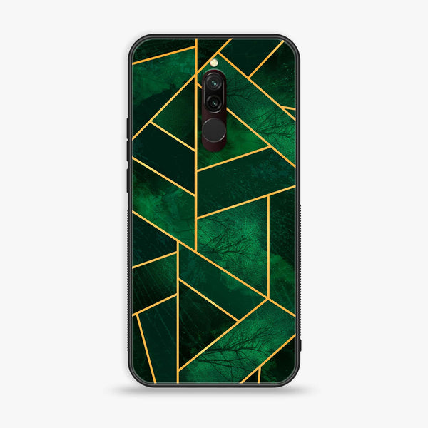 Xiaomi Redmi 8 - Geometric Marble Design 10 - Premium Printed Glass soft Bumper shock Proof Case CS-10202
