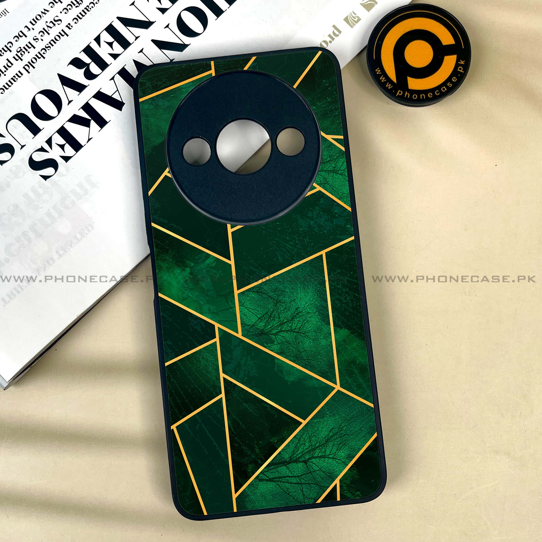 Xiaomi Redmi A3x - Geometric Marble Series - Premium Printed Metal soft Bumper shock Proof Case