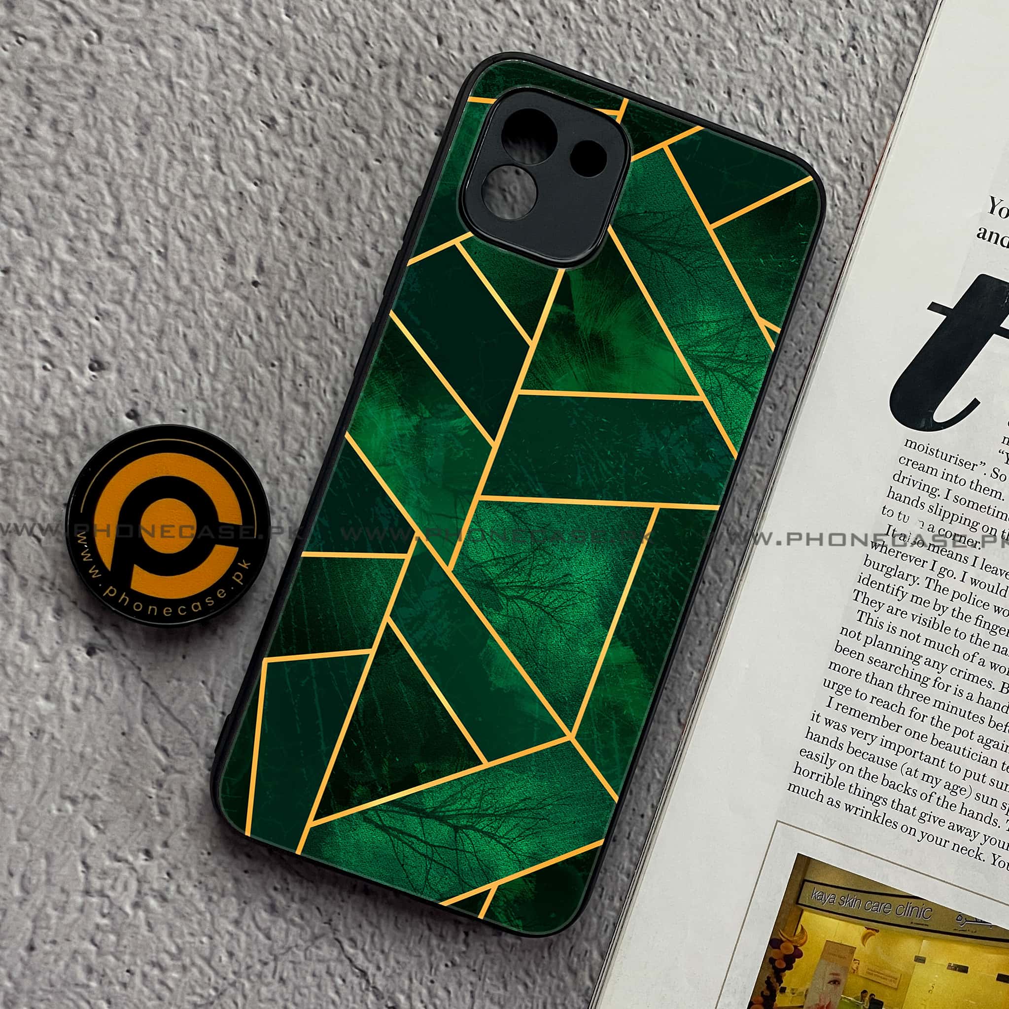 Samsung Galaxy A03 - Geometric Marble Series - Premium Printed Glass soft Bumper shock Proof Case