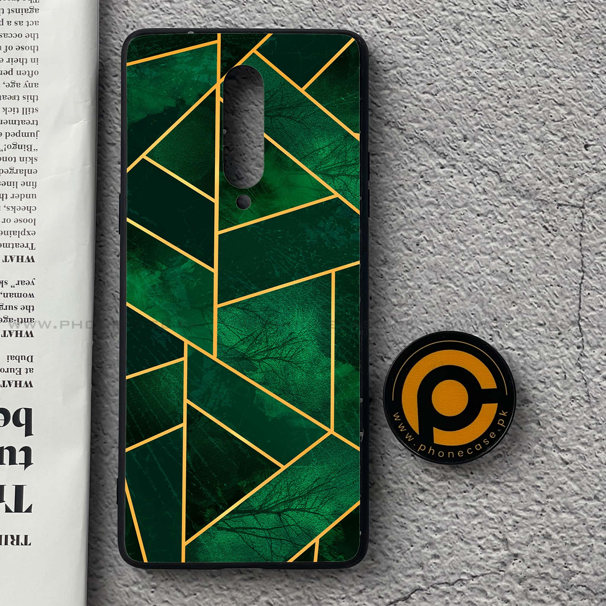 OnePlus 8 - Geometric Marble Series - Premium Printed Glass soft Bumper shock Proof Case