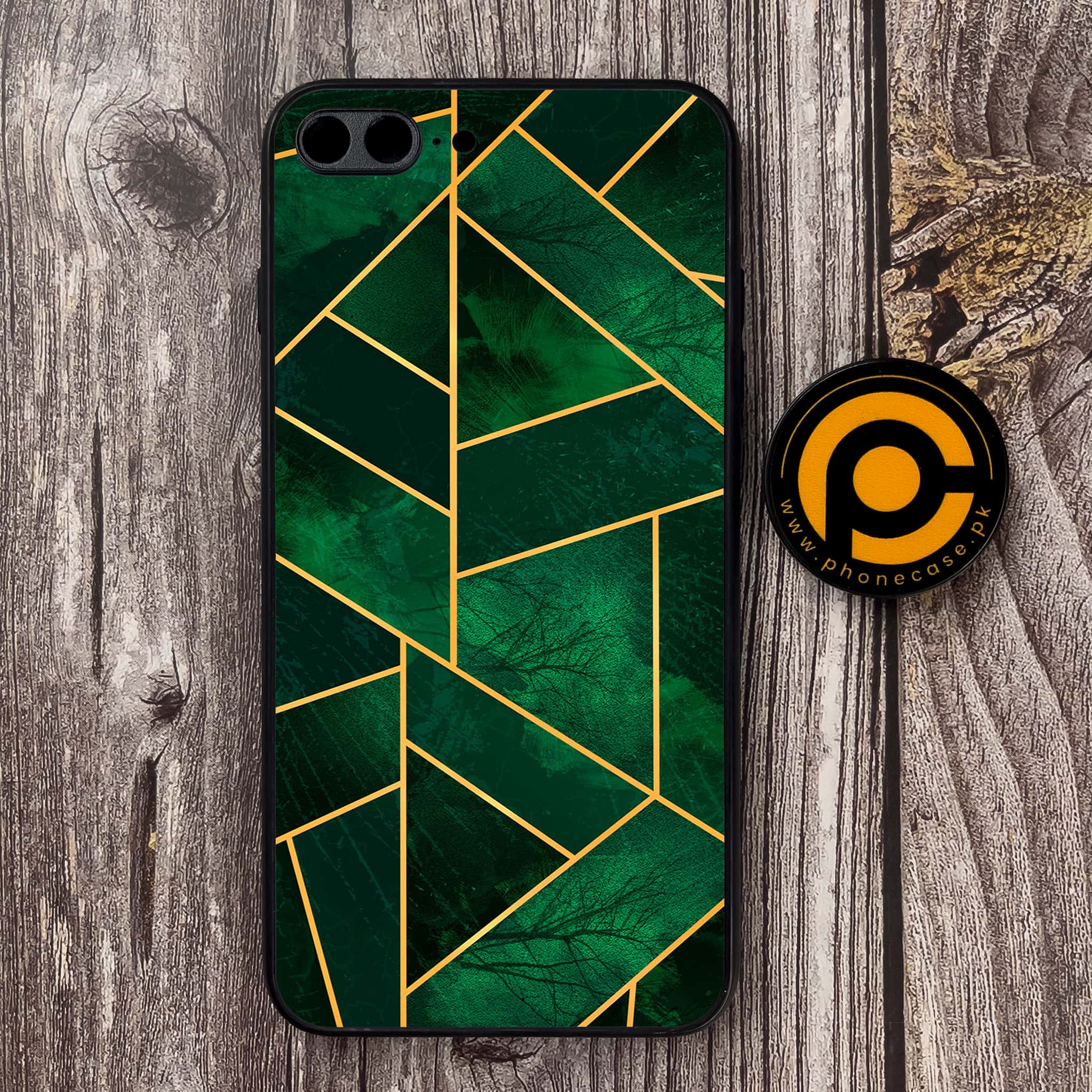 iPhone 7 Plus - Geometric Marble Series - Premium Metal Printed soft Bumper shock Proof Case
