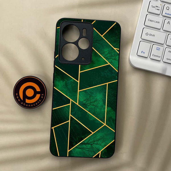Realme 14 5G - Geometric Marble Series - Premium Metal Printed soft Bumper Shock Proof Case
