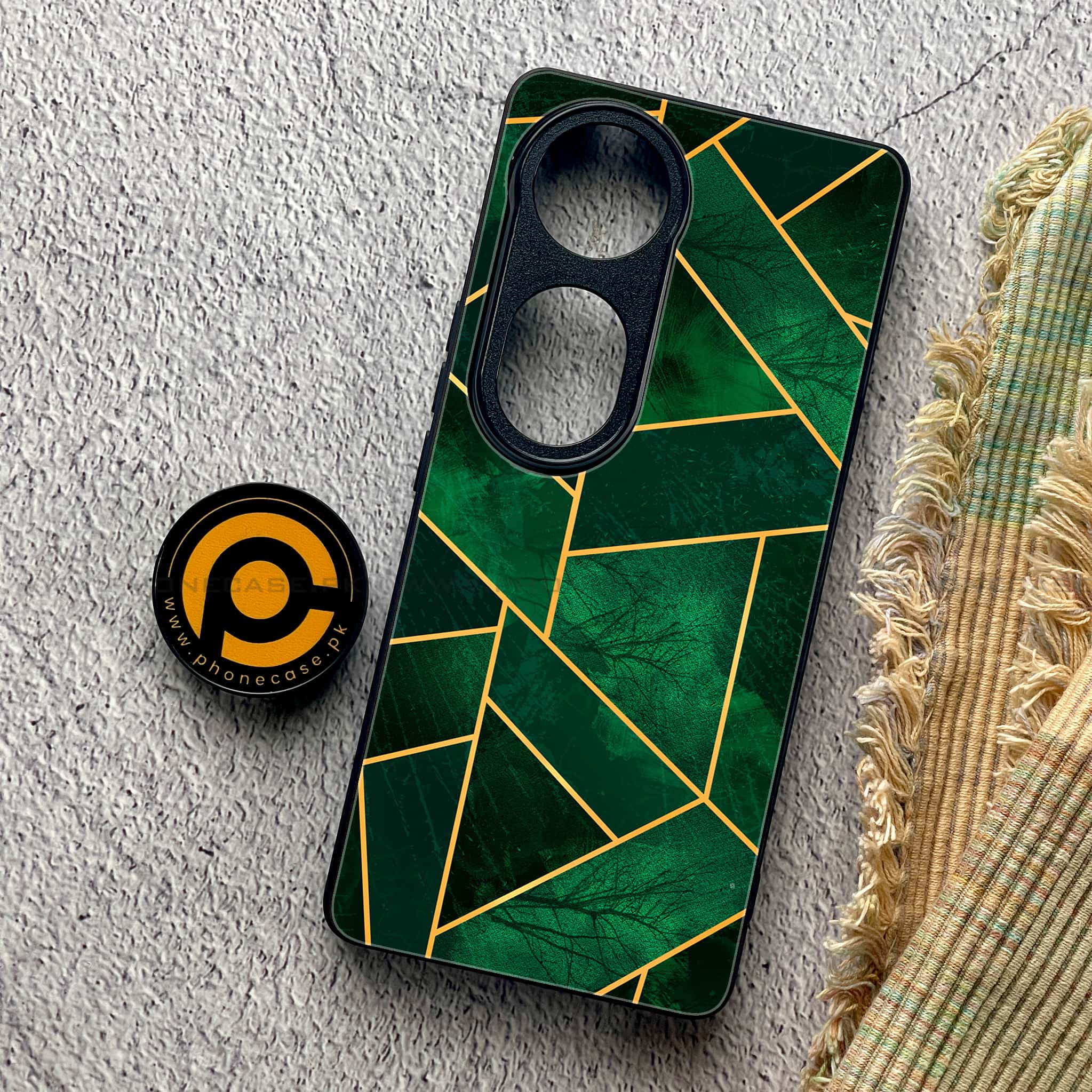 Vivo V40 Pro - Geometric Marble Series - Premium Metal Printed soft Bumper shock Proof Case