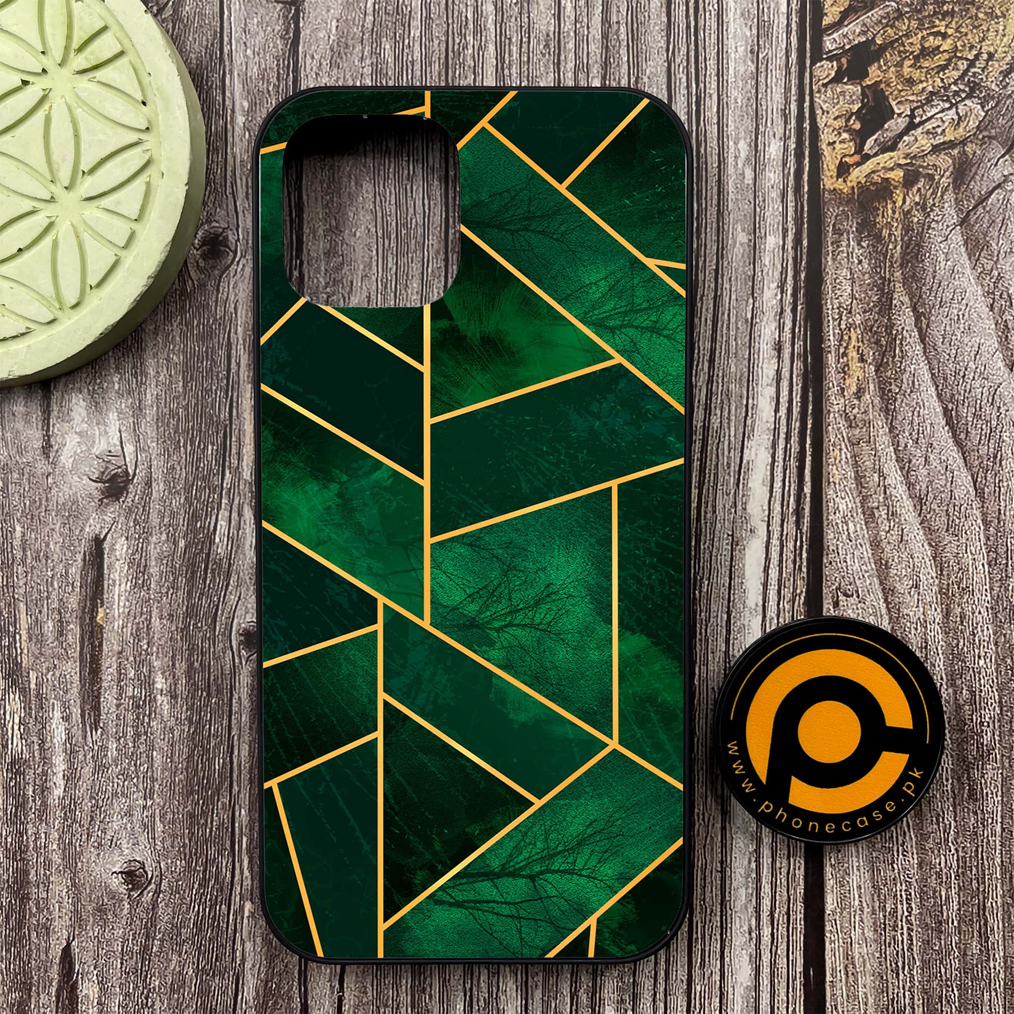iPhone 12 - Geometric Marble Series - Premium Metal Printed soft Bumper shock Proof Case