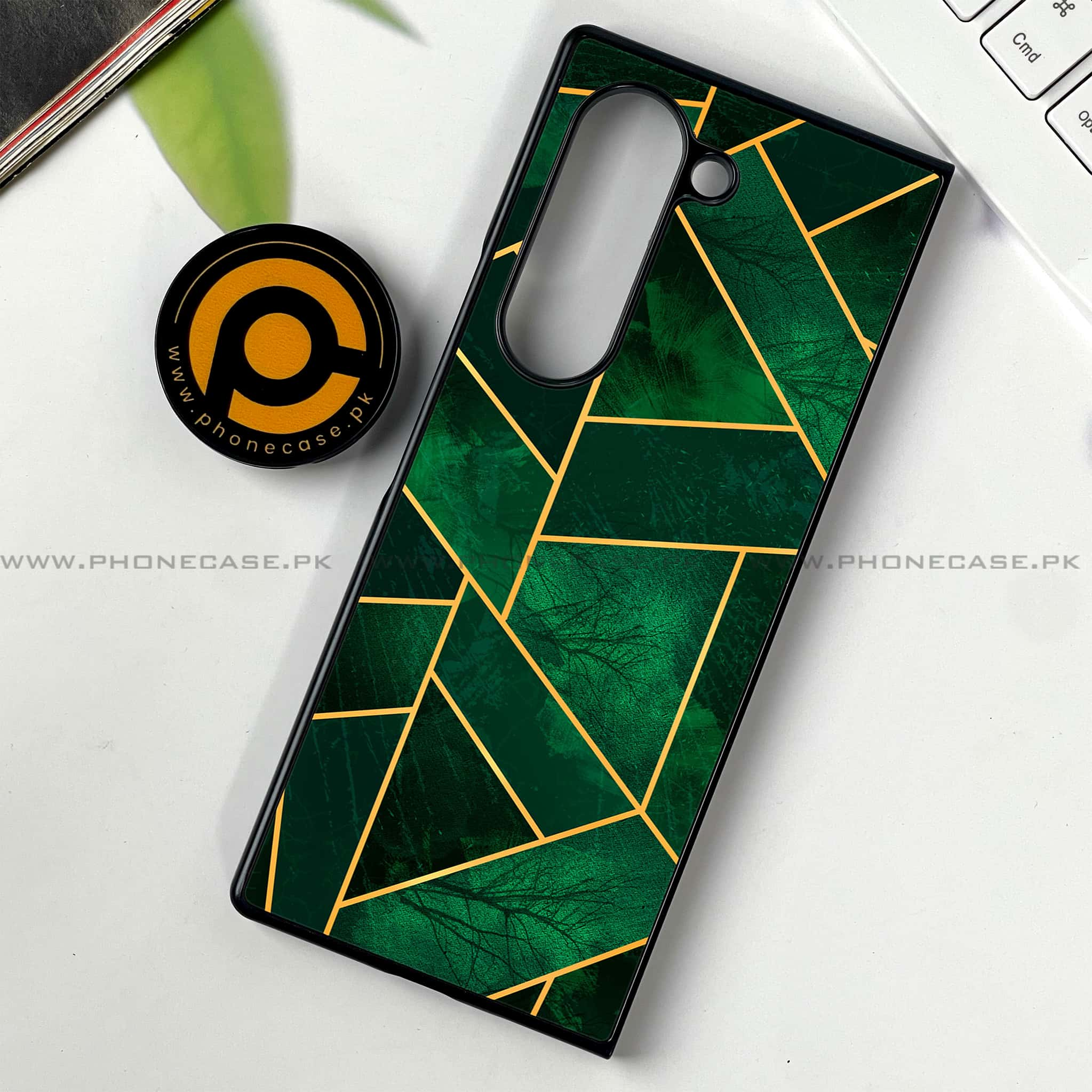 Samsung Galaxy Z Fold 6 - Geometric Marble Series - Premium Printed Metal soft Bumper shock Proof Case