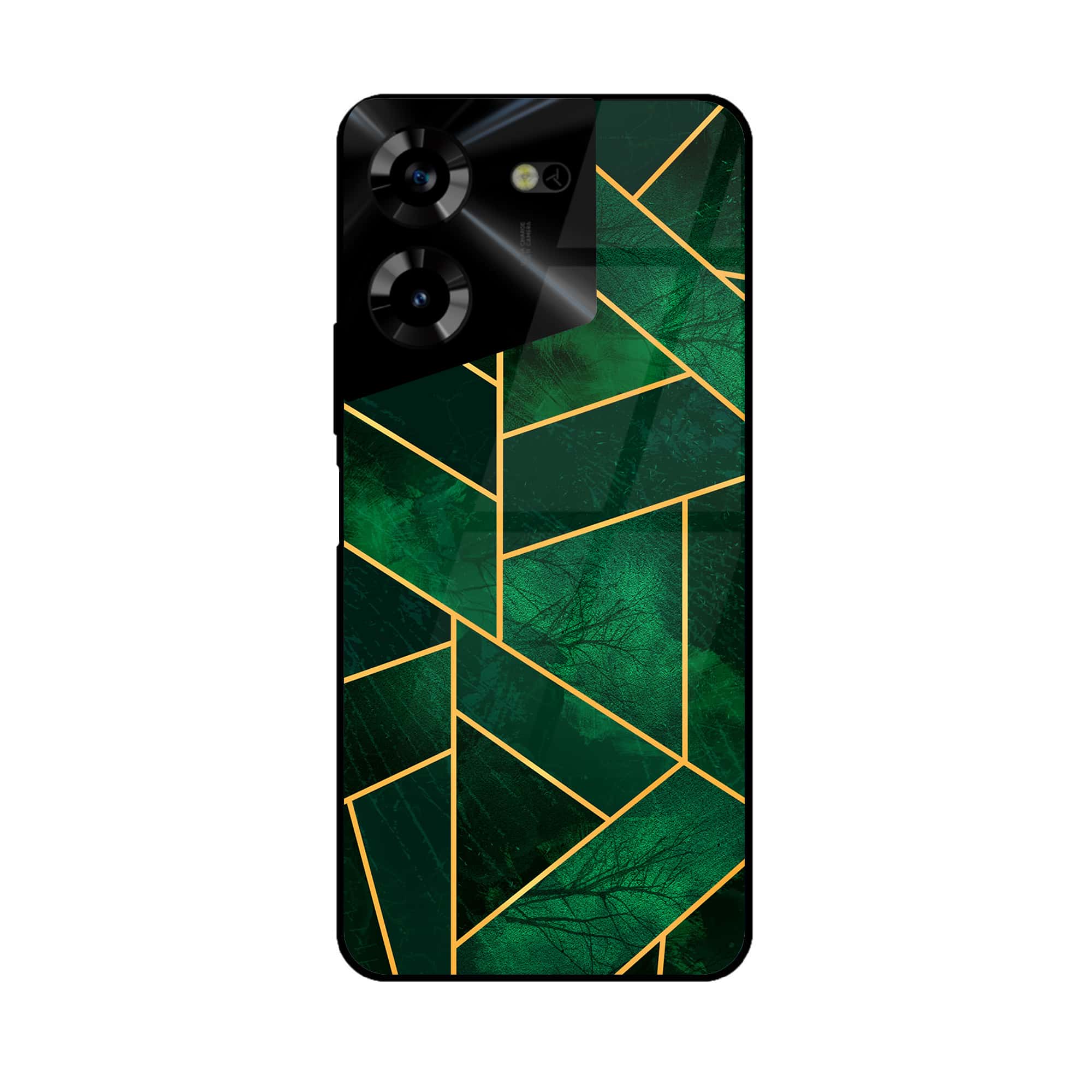 Tecno Pova 5 Pro - Geometric Series - Premium Printed Glass soft Bumper shock Proof Case