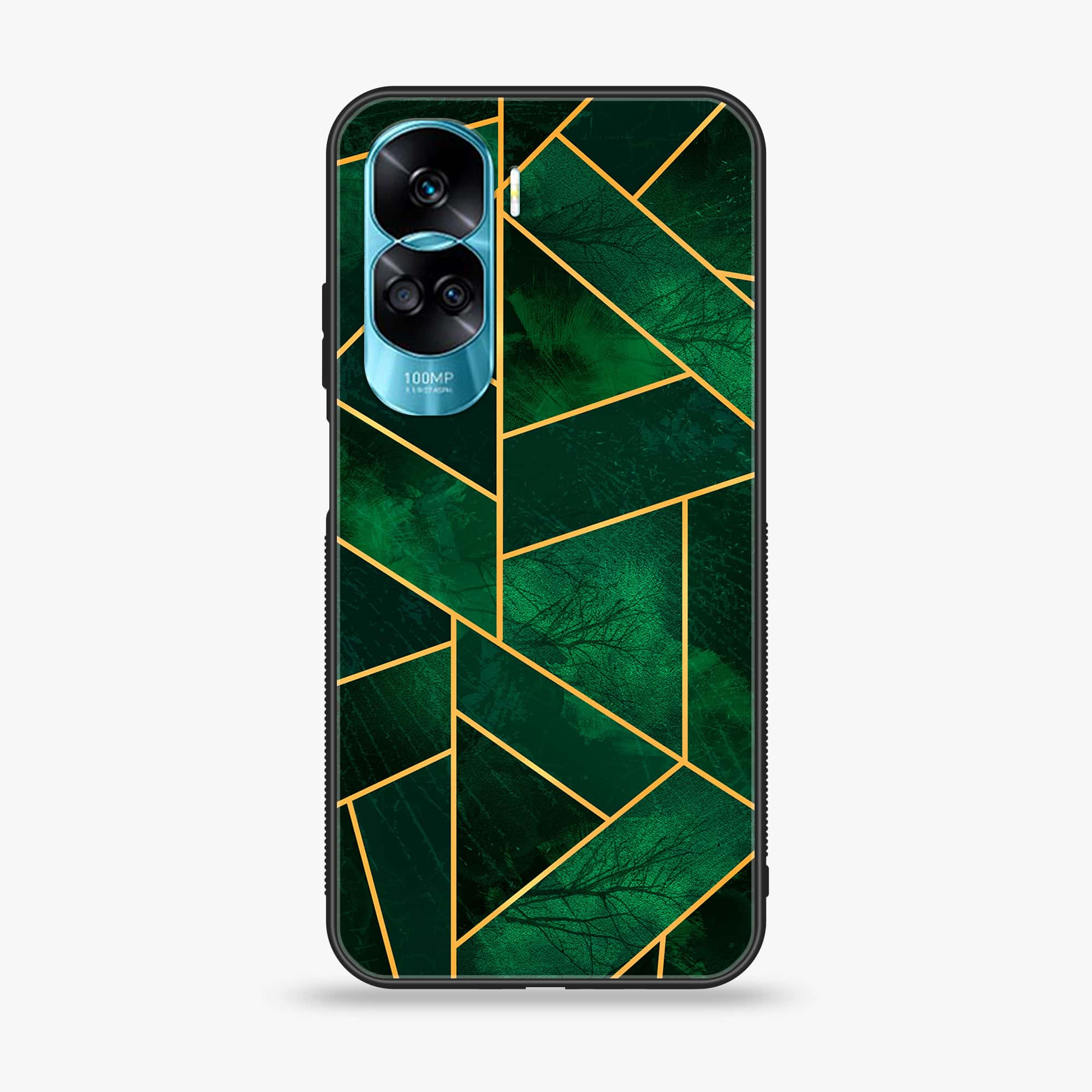 Honor 90 Lite - Geometric Marble Series - Premium Printed Glass soft Bumper shock Proof Case