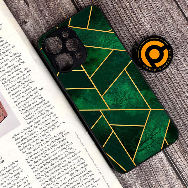 Xiaomi Redmi 12 - Geometric Marble Design 10 - Premium Printed Glass soft Bumper shock Proof Case CS-15669